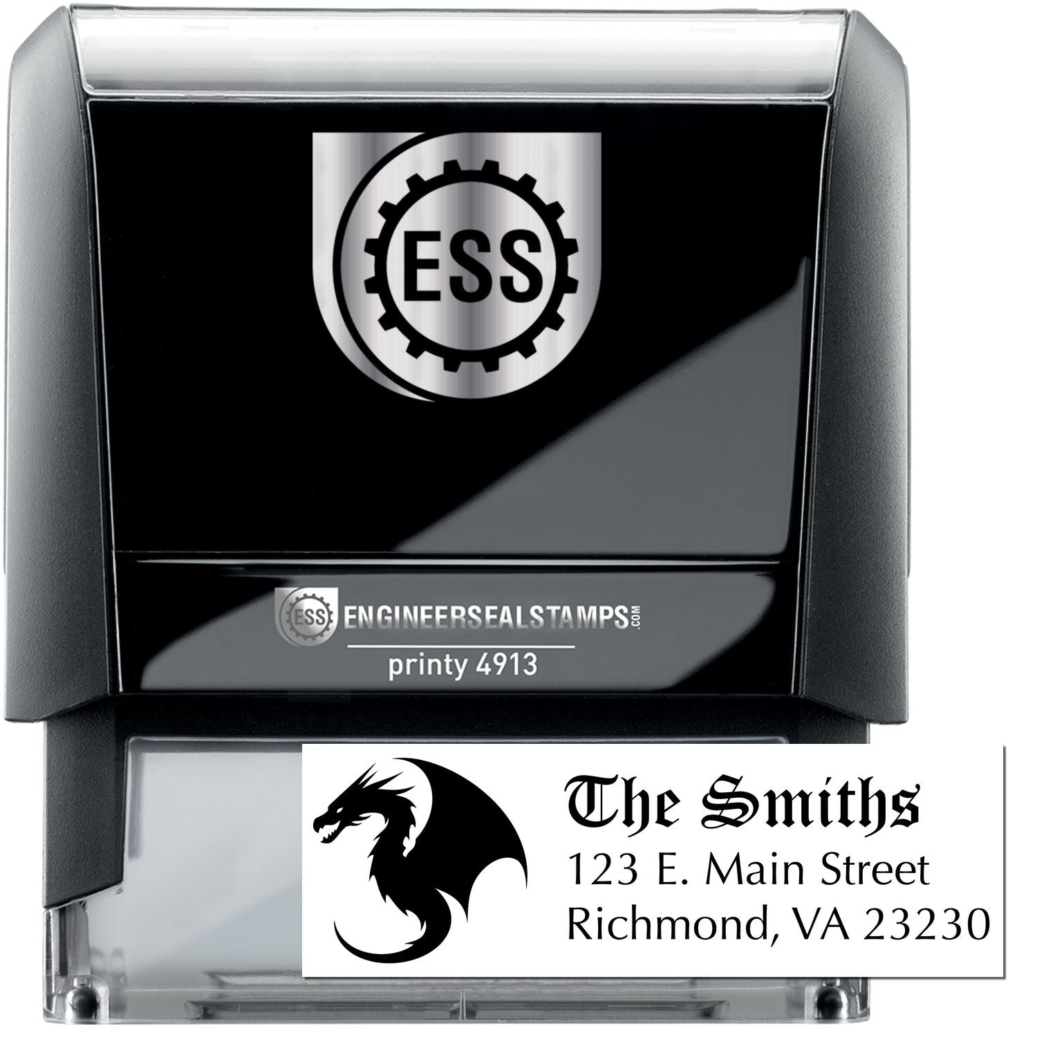 Self-Inking Grimm Dragon Customizable Mailing Address Stamp