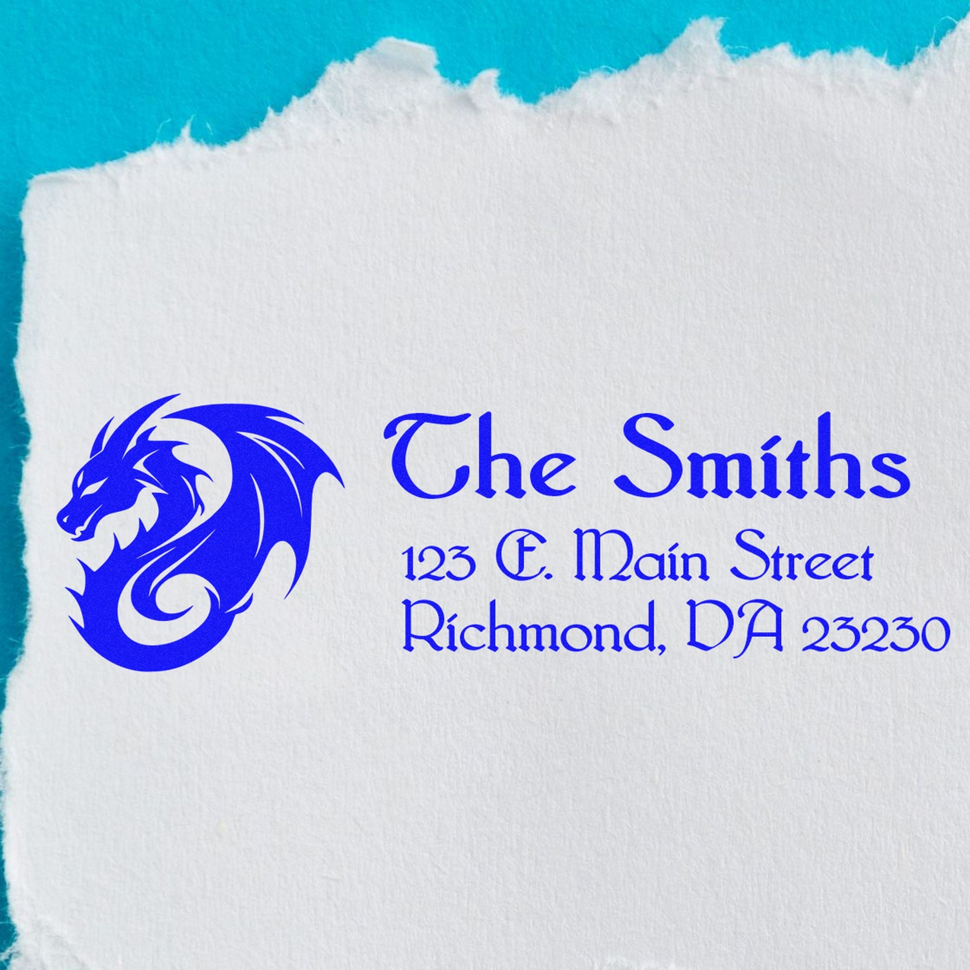 Slim Smaug Dragon Customized Mail Address Stamp