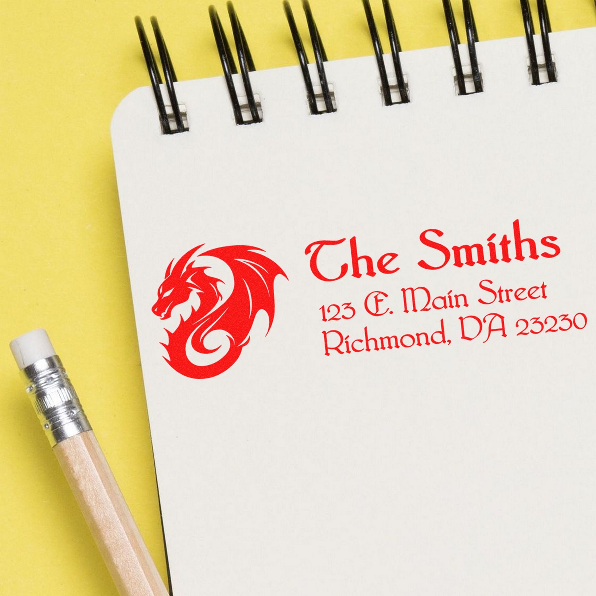 Slim Smaug Dragon Customized Mail Address Stamp