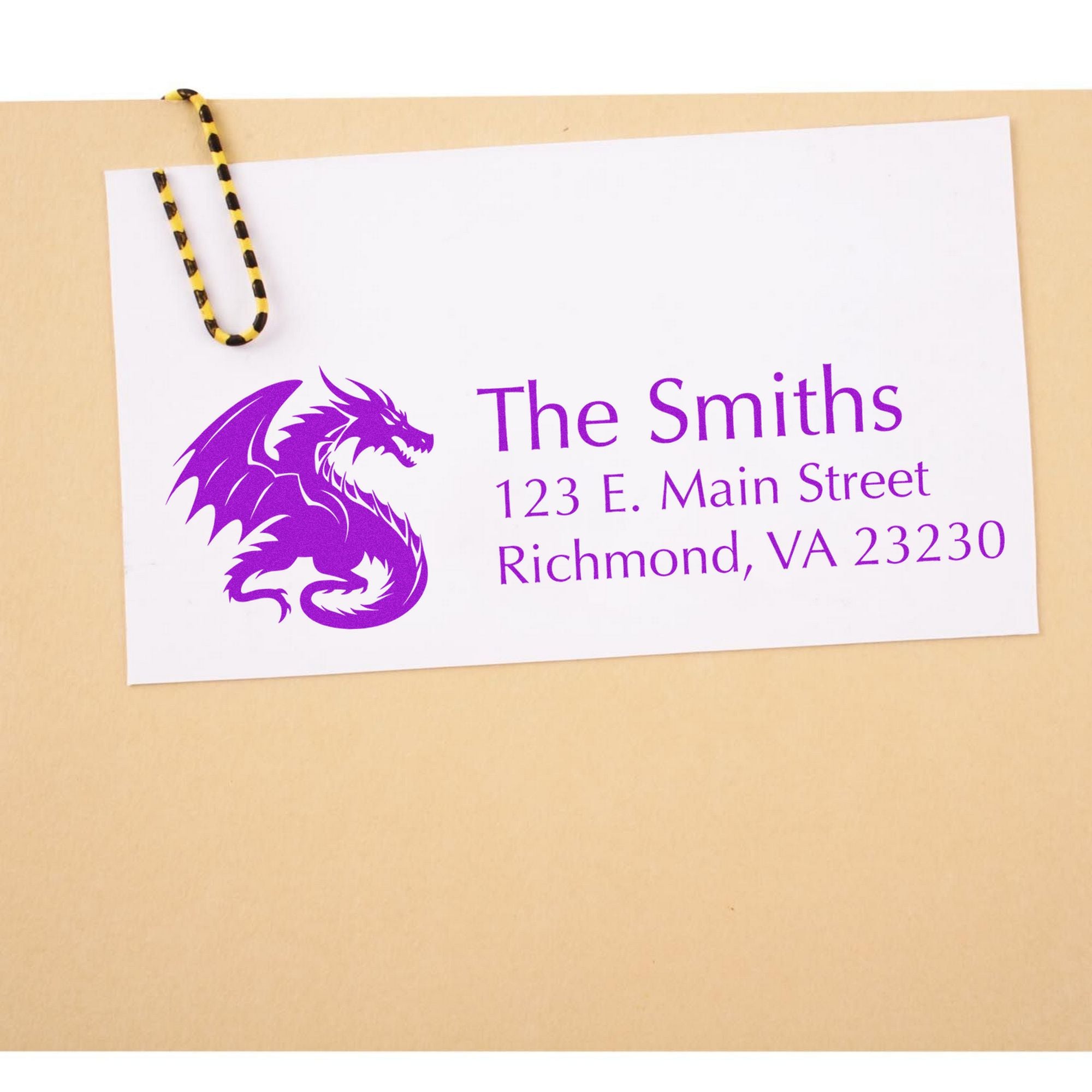 Ravage Dragon Custom Mailing Rubber Stamp