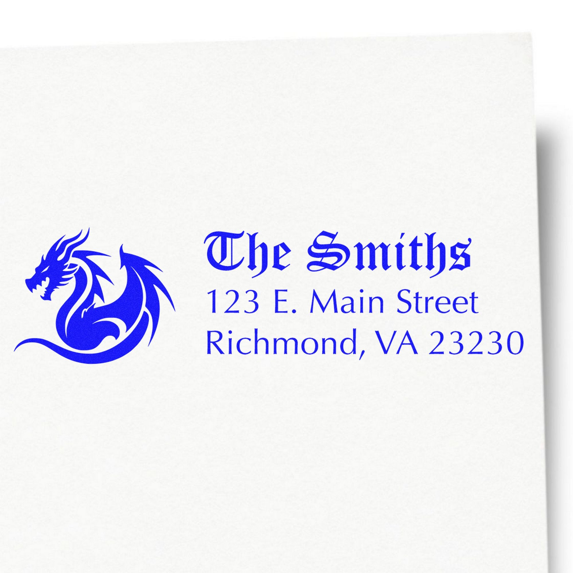 Self-Inking Nebula Dragon Customizable Home Address For Envelopes Stamp