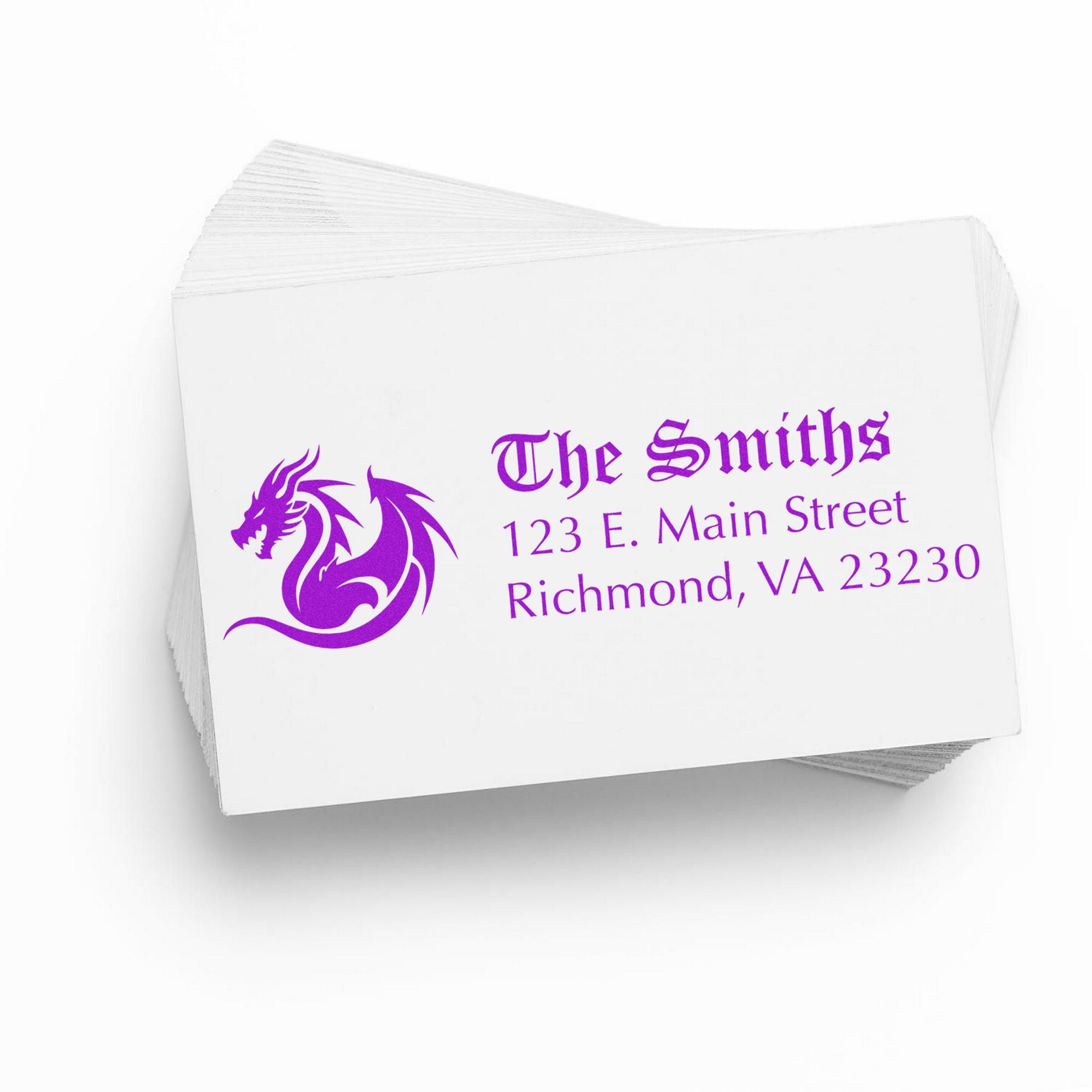 Self-Inking Nebula Dragon Customizable Home Address For Envelopes Stamp