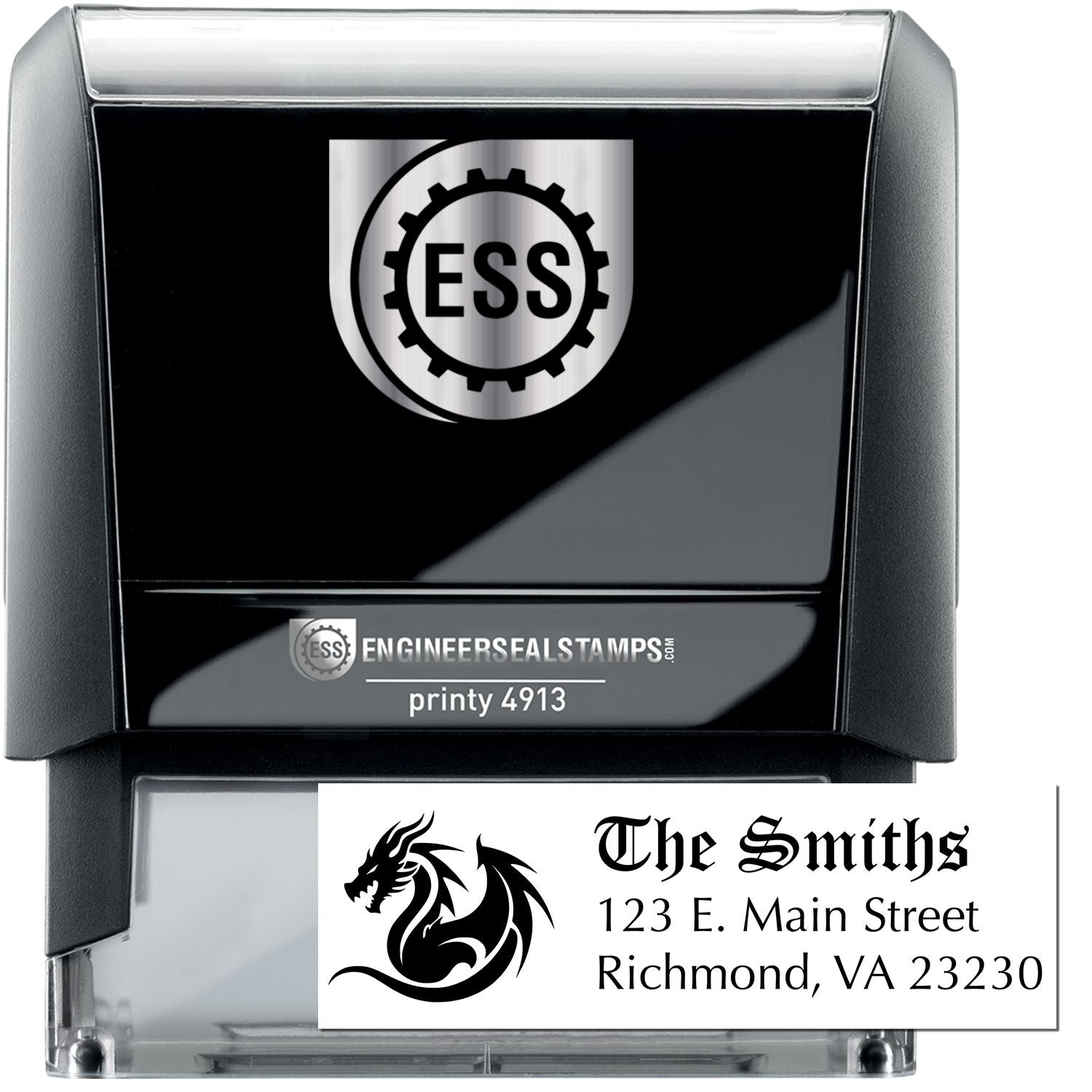 Self-Inking Nebula Dragon Customizable Home Address For Envelopes Stamp