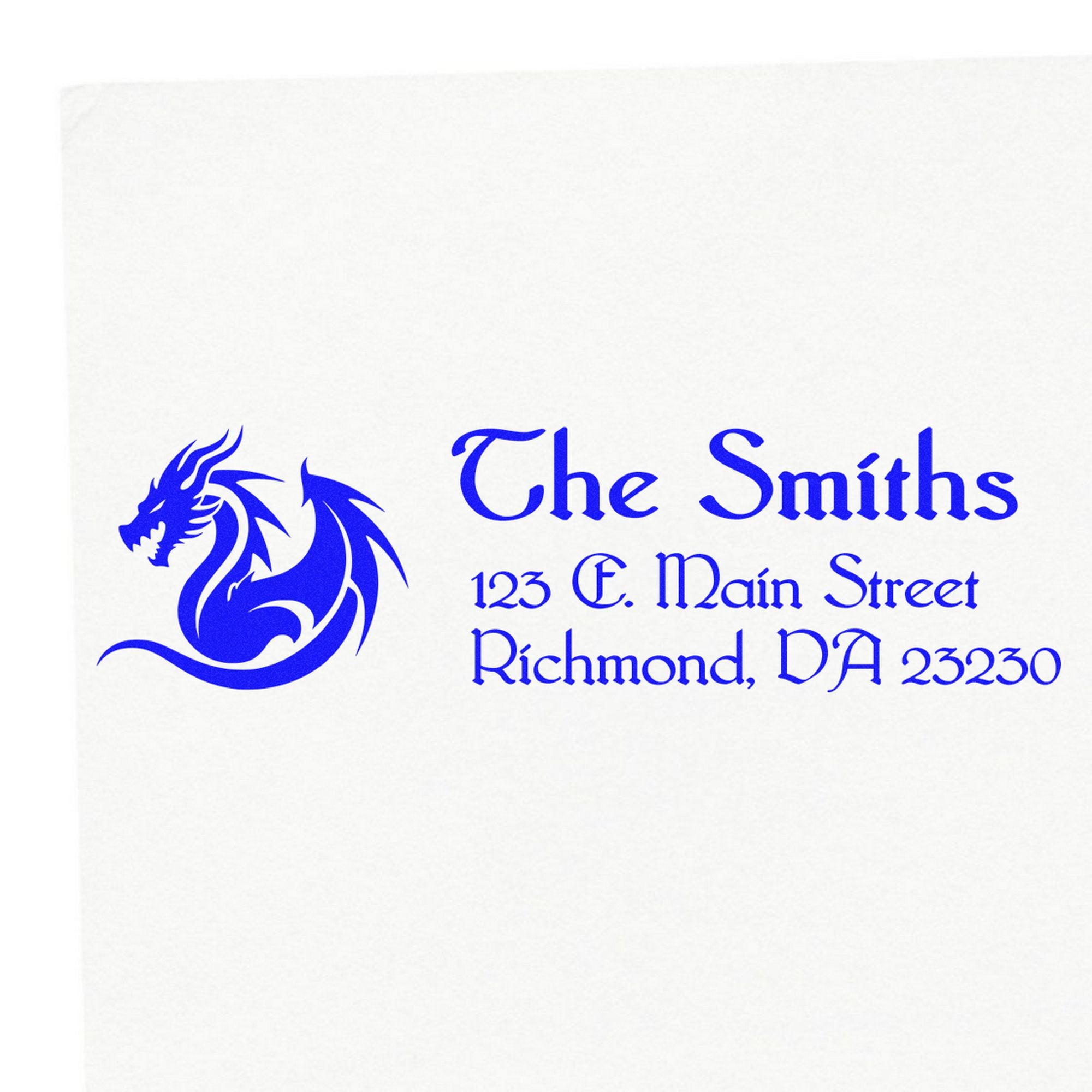 Slim Typhoon Dragon Customized Address Label Stamp