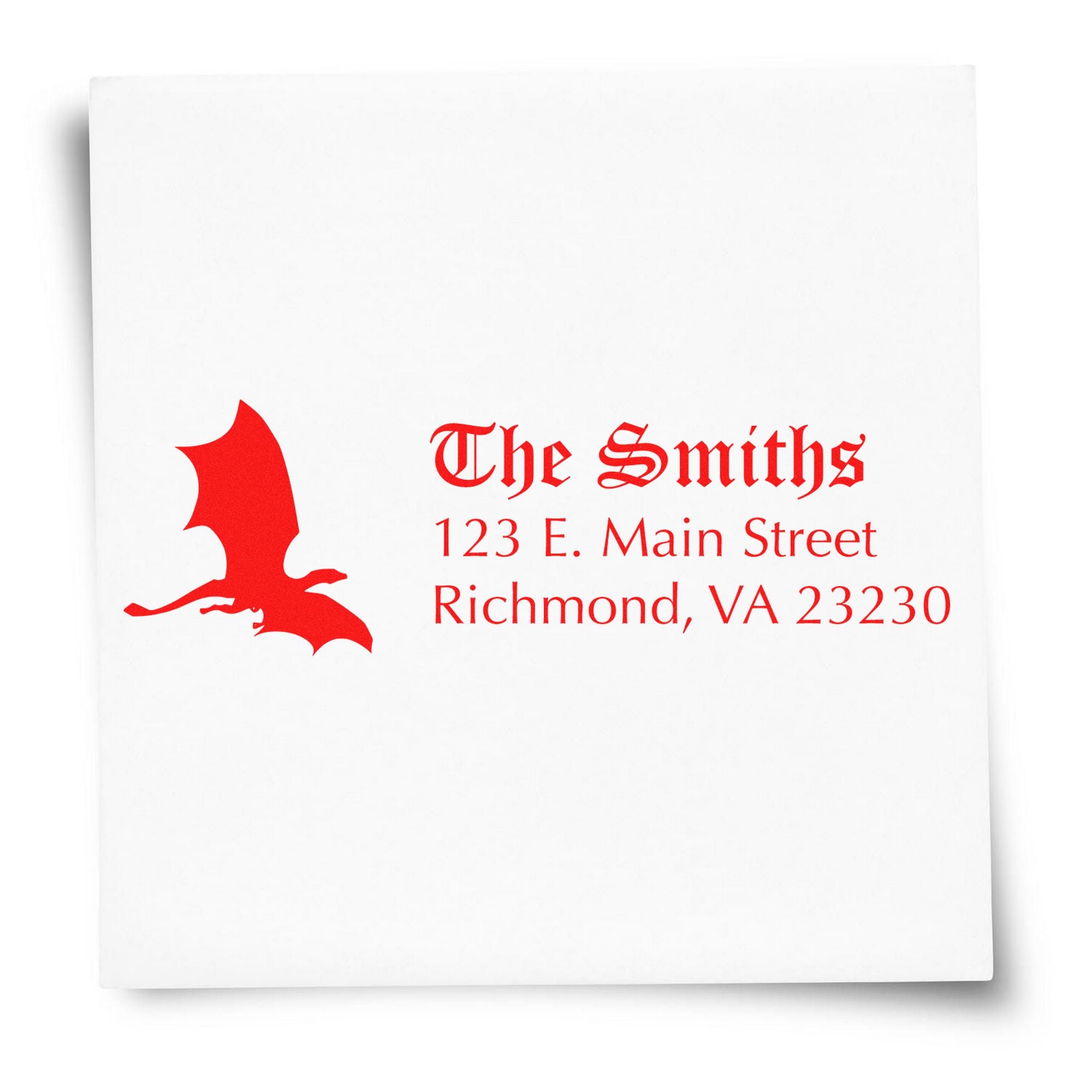 Self-Inking Vengeance Dragon Personalized Mailing Address Stamp