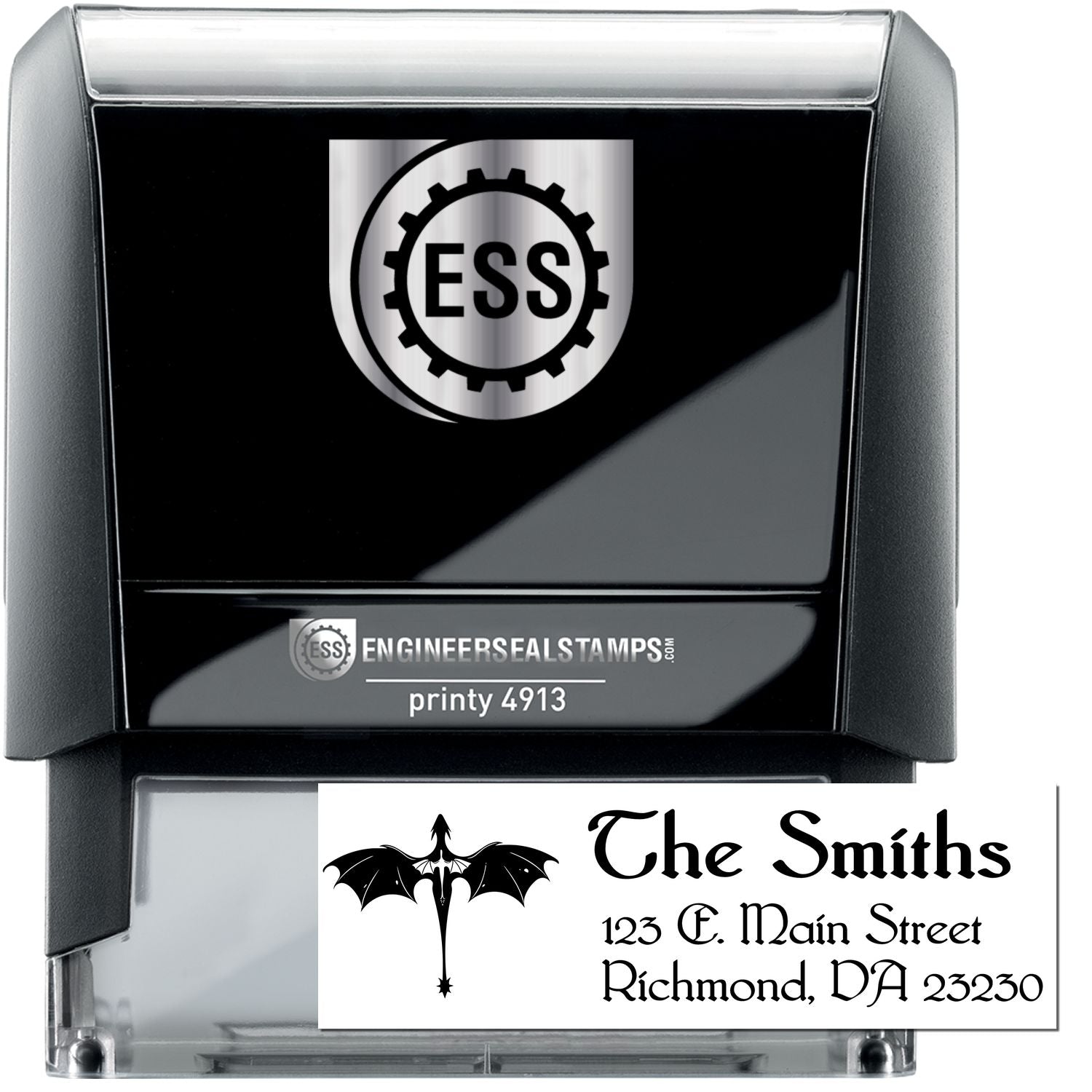 Self-Inking Nightshade Dragon Personalized Mail Address Stamp