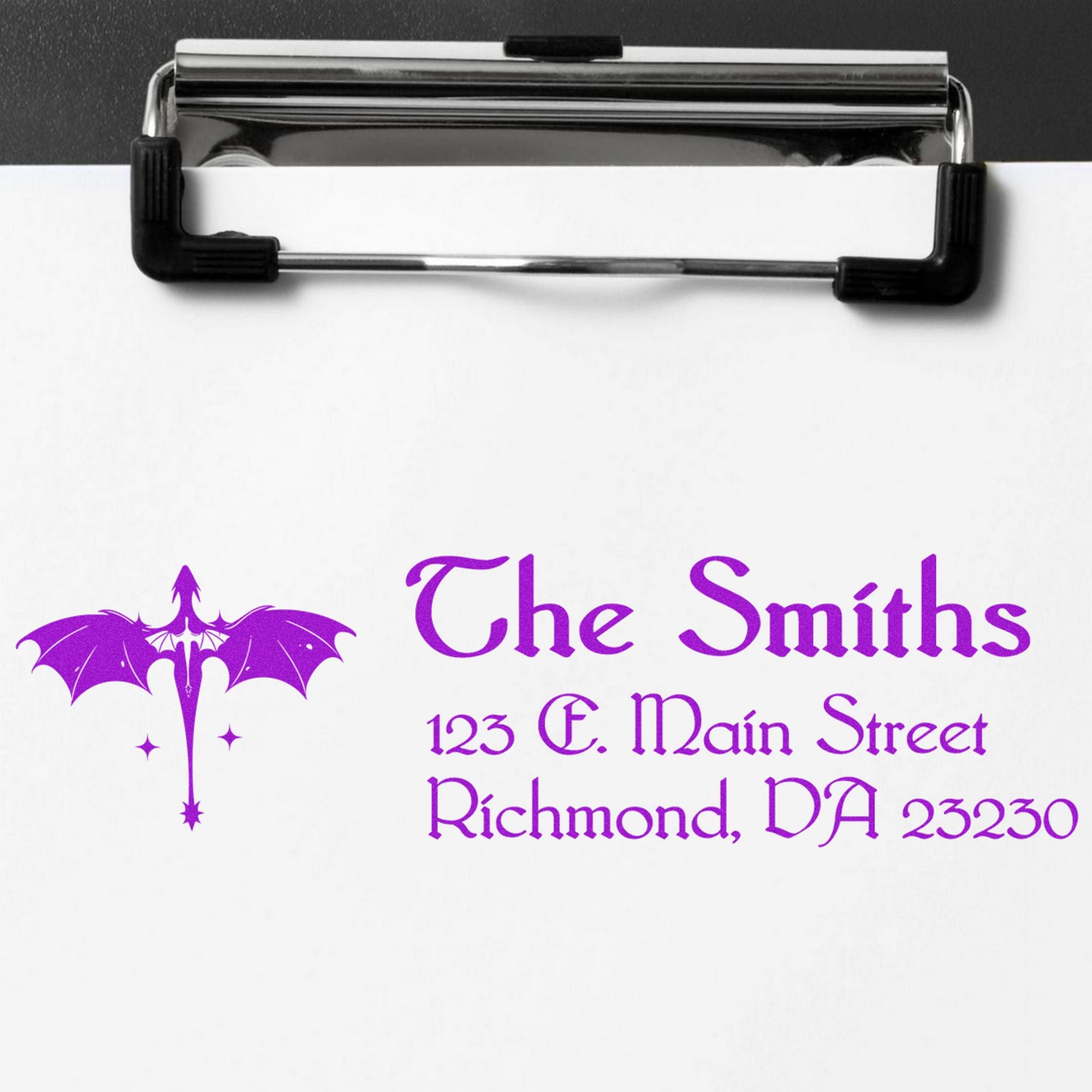 Scar Dragon Customized Home Address Rubber Stamp