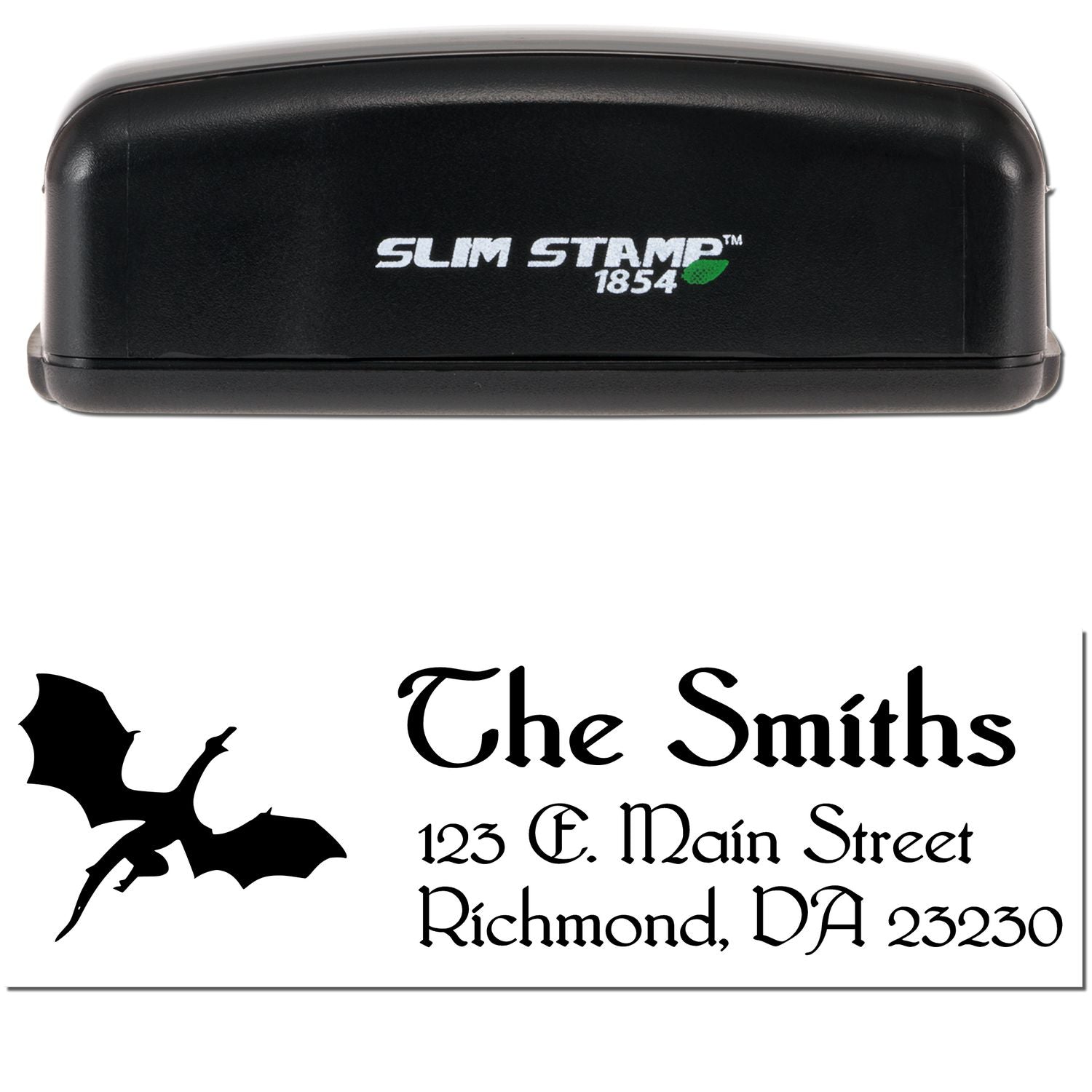 Slim Thorn Dragon Customize Name and Address Stamp