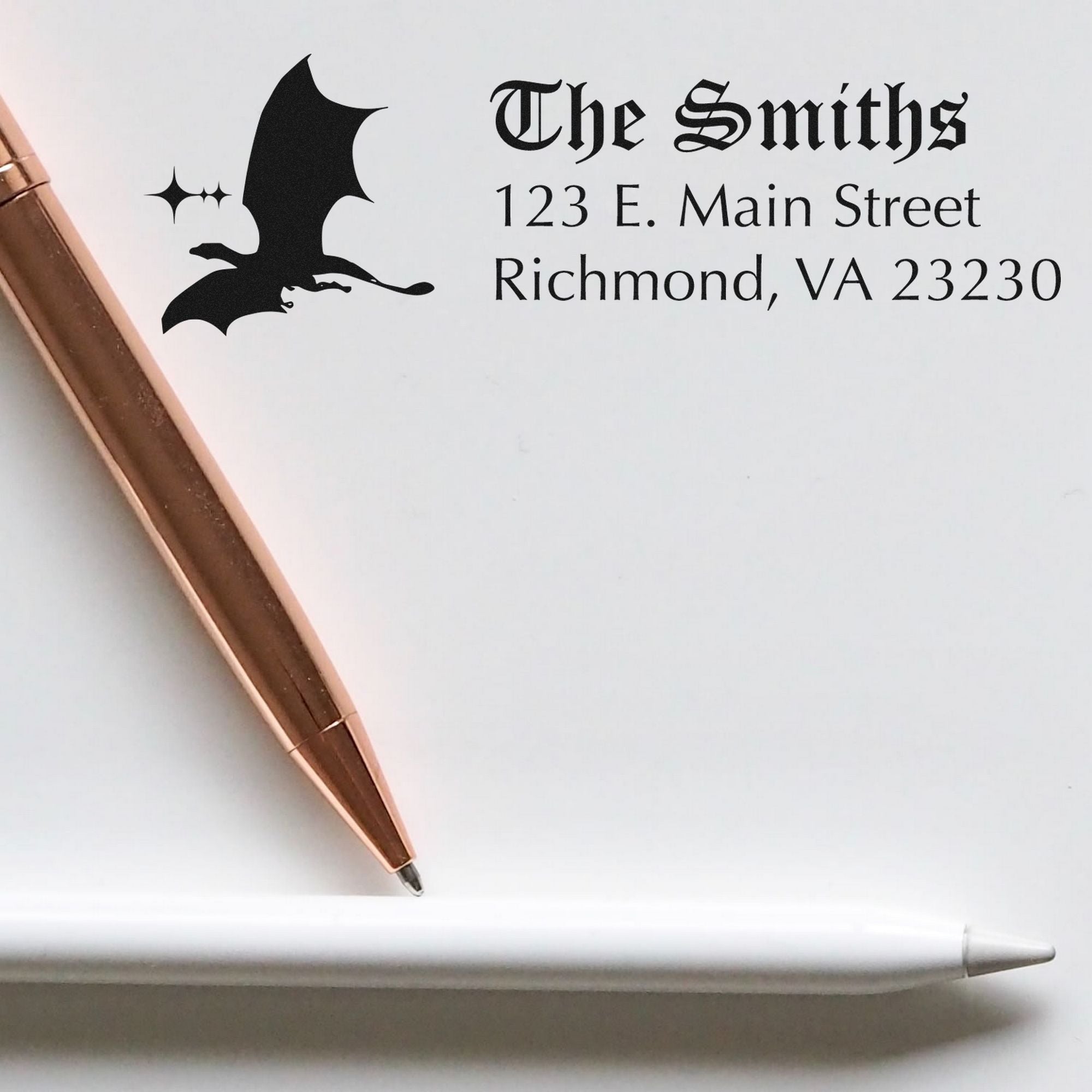 Wraith Dragon Customized Home Address For Envelopes Rubber Stamp