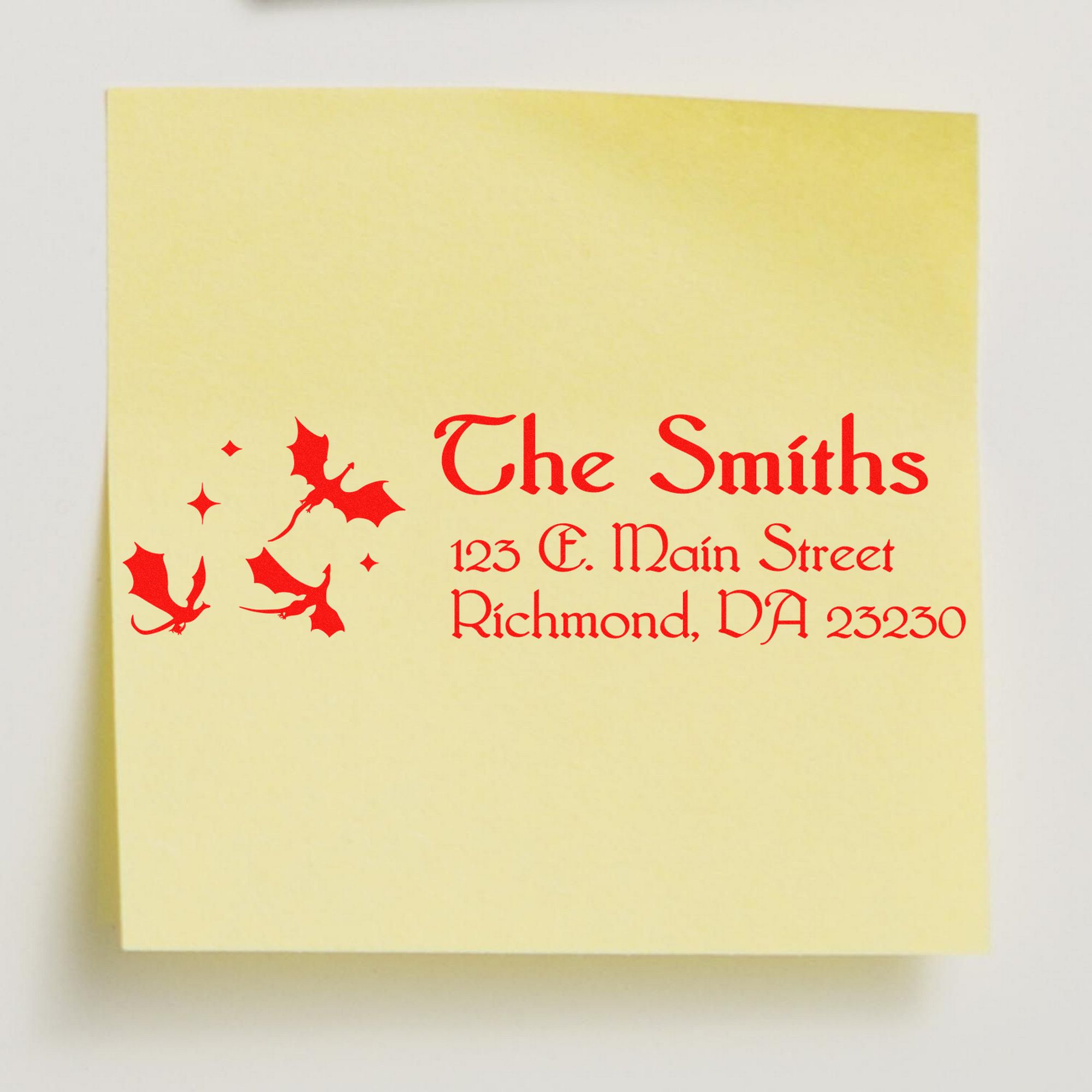 Serpent Dragon Customizable Address Label Pre-Inked Stamp