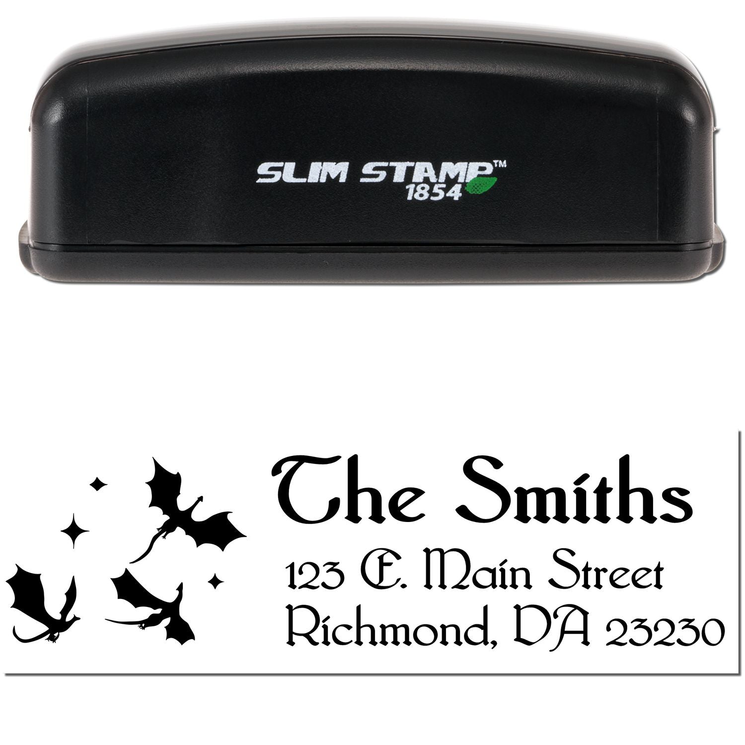 Slim Serpent Dragon Customize Home Address Stamp