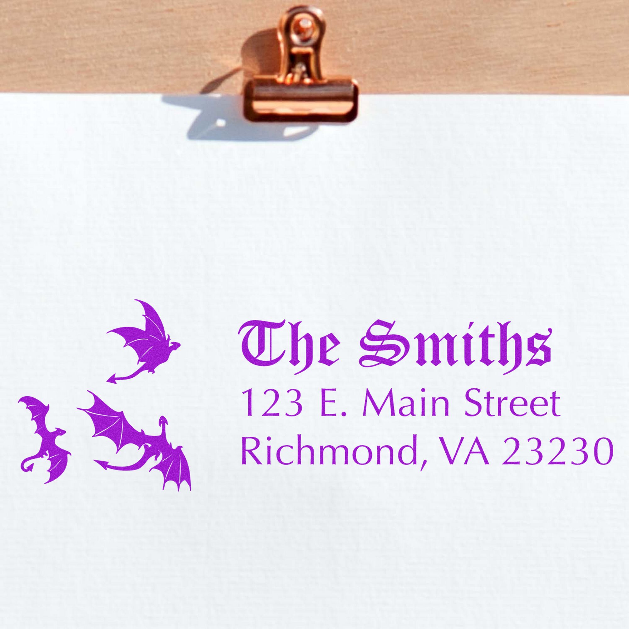 Self-Inking Nemesis Dragon Custom Home Address For Envelopes Stamp