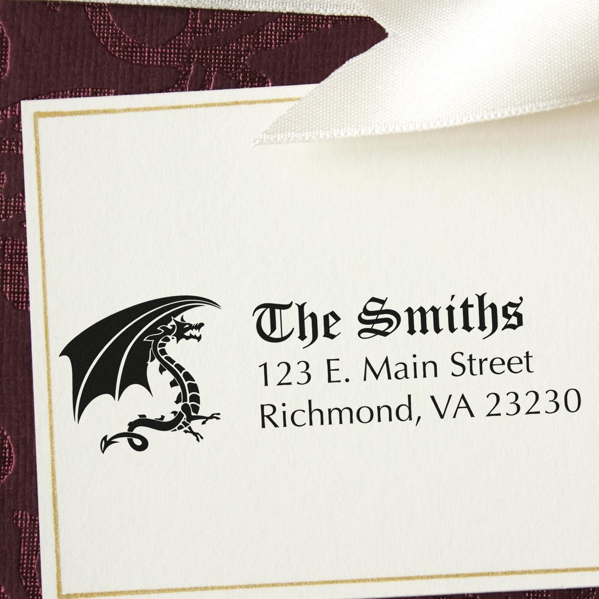 Havoc Dragon Personalized Home Address For Envelopes Pre-Inked Stamp