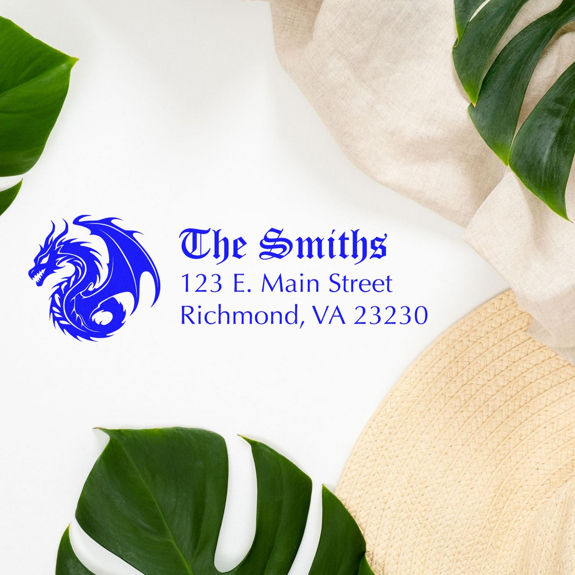 Slim Raven Dragon Customizable Home Address For Envelopes Stamp