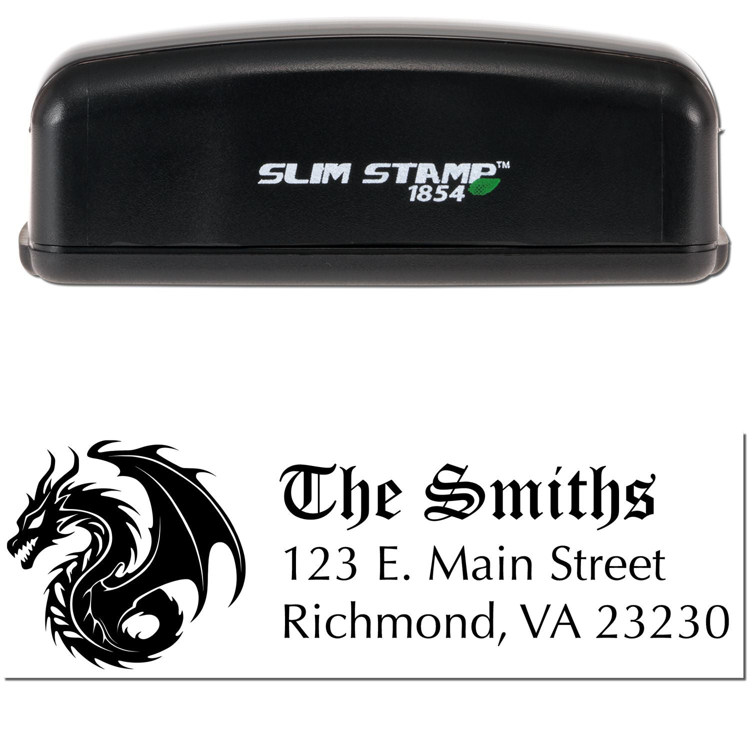 Slim Raven Dragon Customizable Home Address For Envelopes Stamp