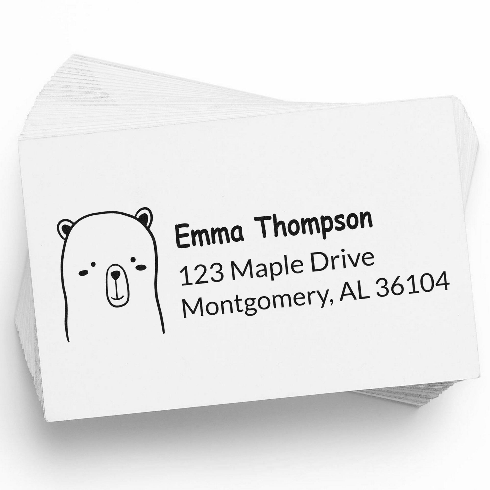 Adorable Bear Customize Mailing Self-Inking Stamp