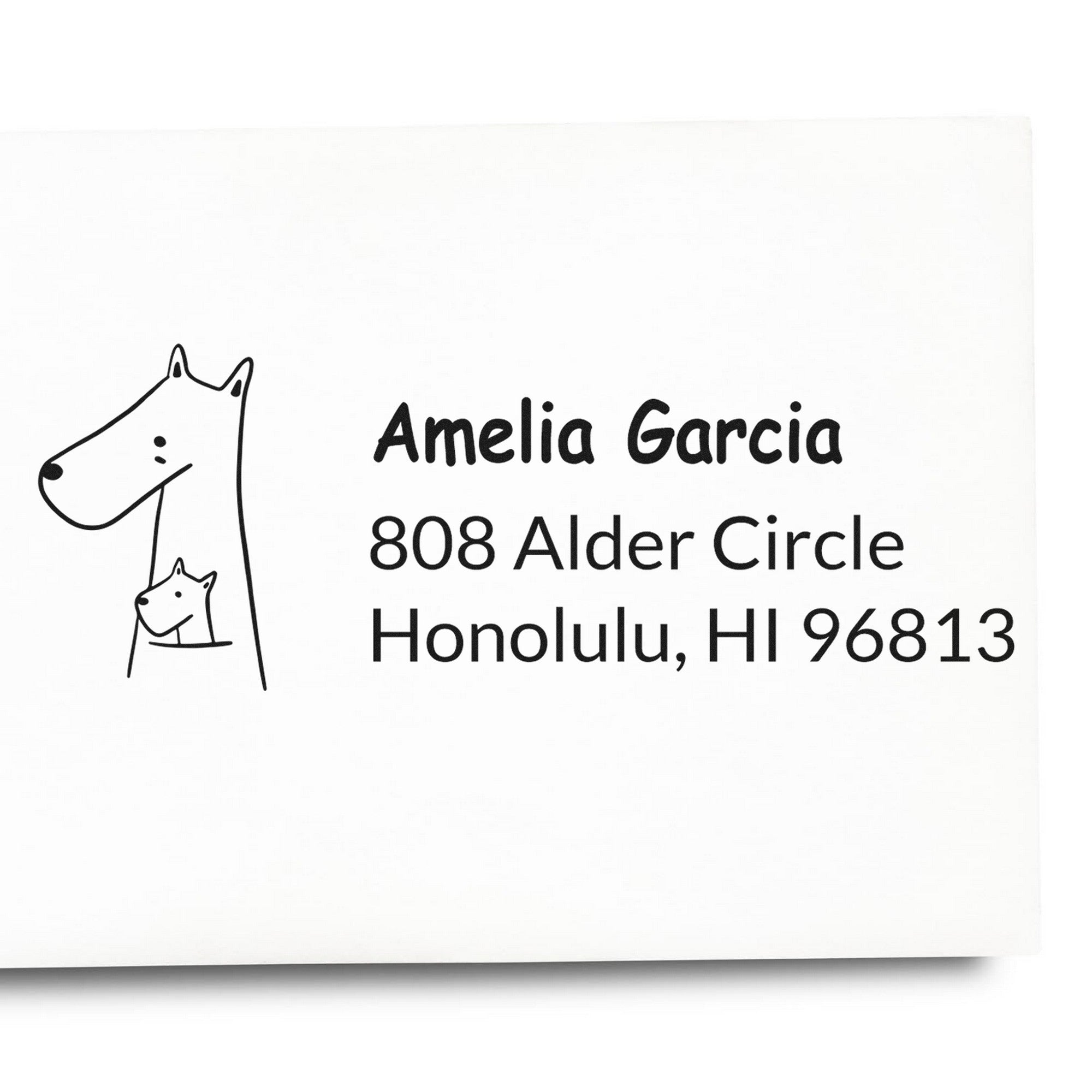 Wood Handle Snuggly Kangaroos Personalized Home Address For Envelopes Rubber Stamp