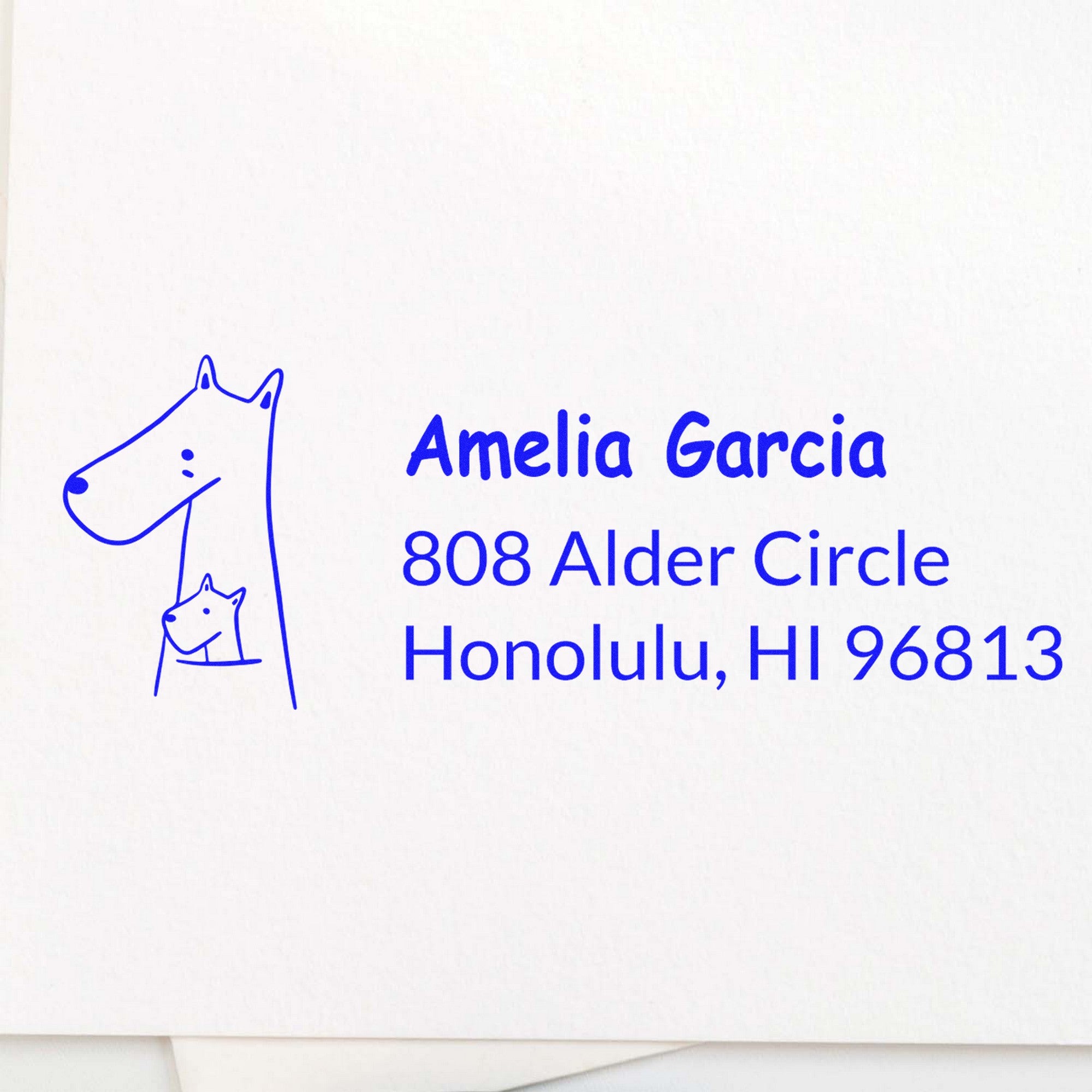 Wood Handle Snuggly Kangaroos Personalized Home Address For Envelopes Rubber Stamp