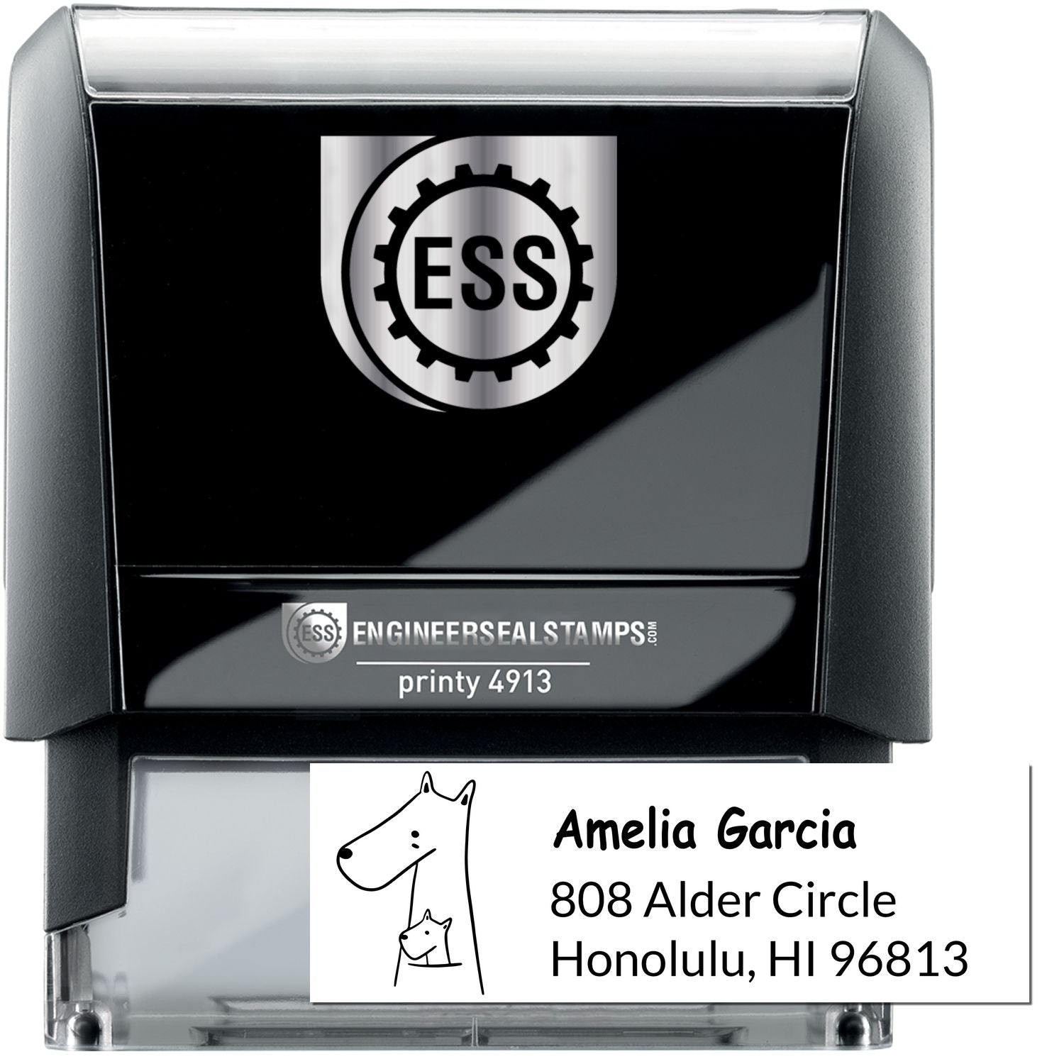 Snuggly Kangaroos Customizable Return Address Self-Inking Stamp