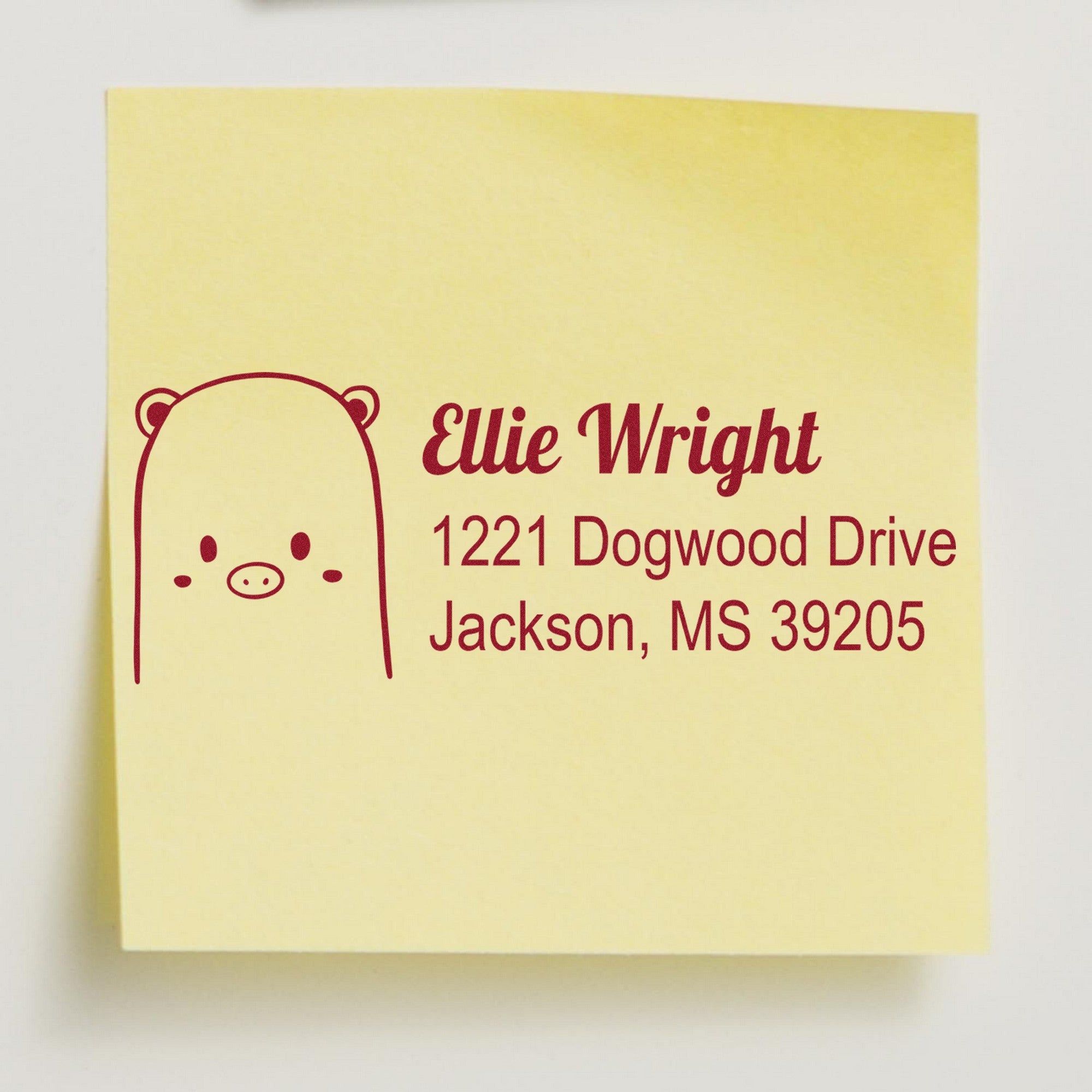 Beautiful Bear Personalized Name and Address Self-Inking Stamp