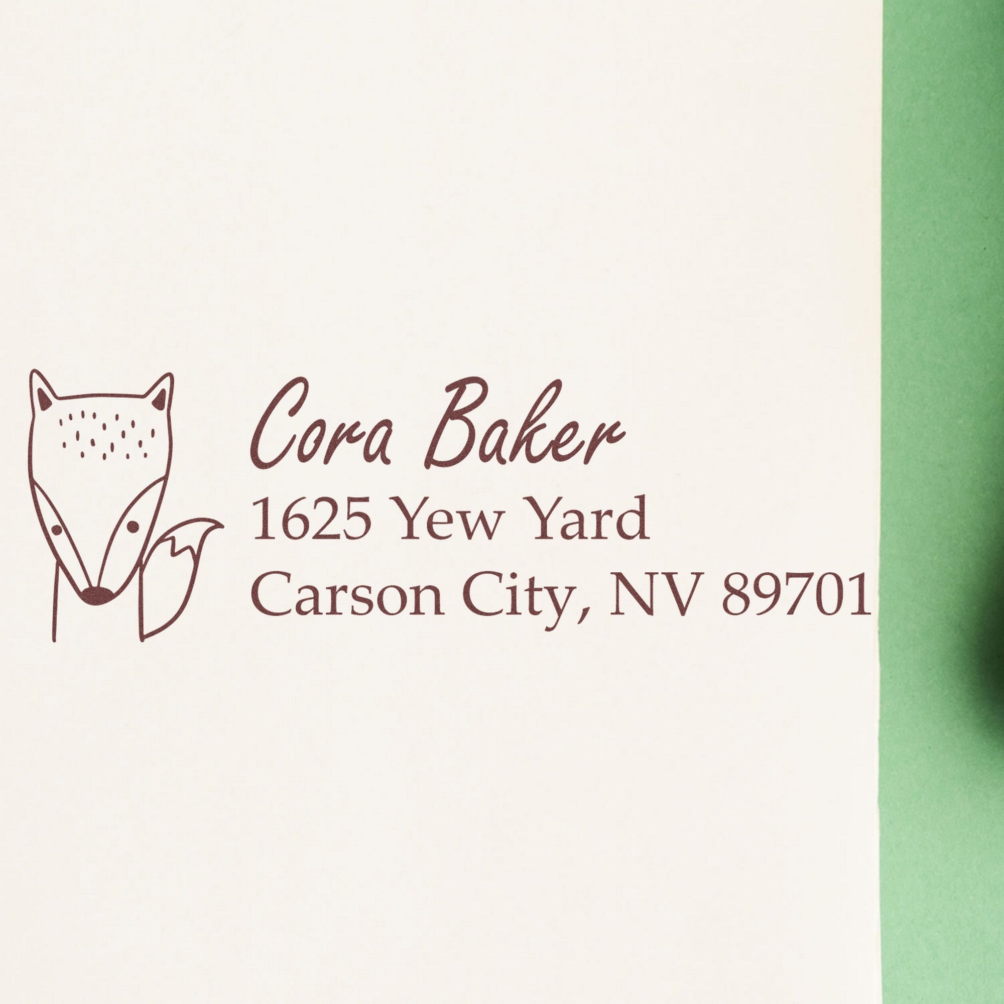 Fast Fox Personalized Address Return Self-Inking Stamp