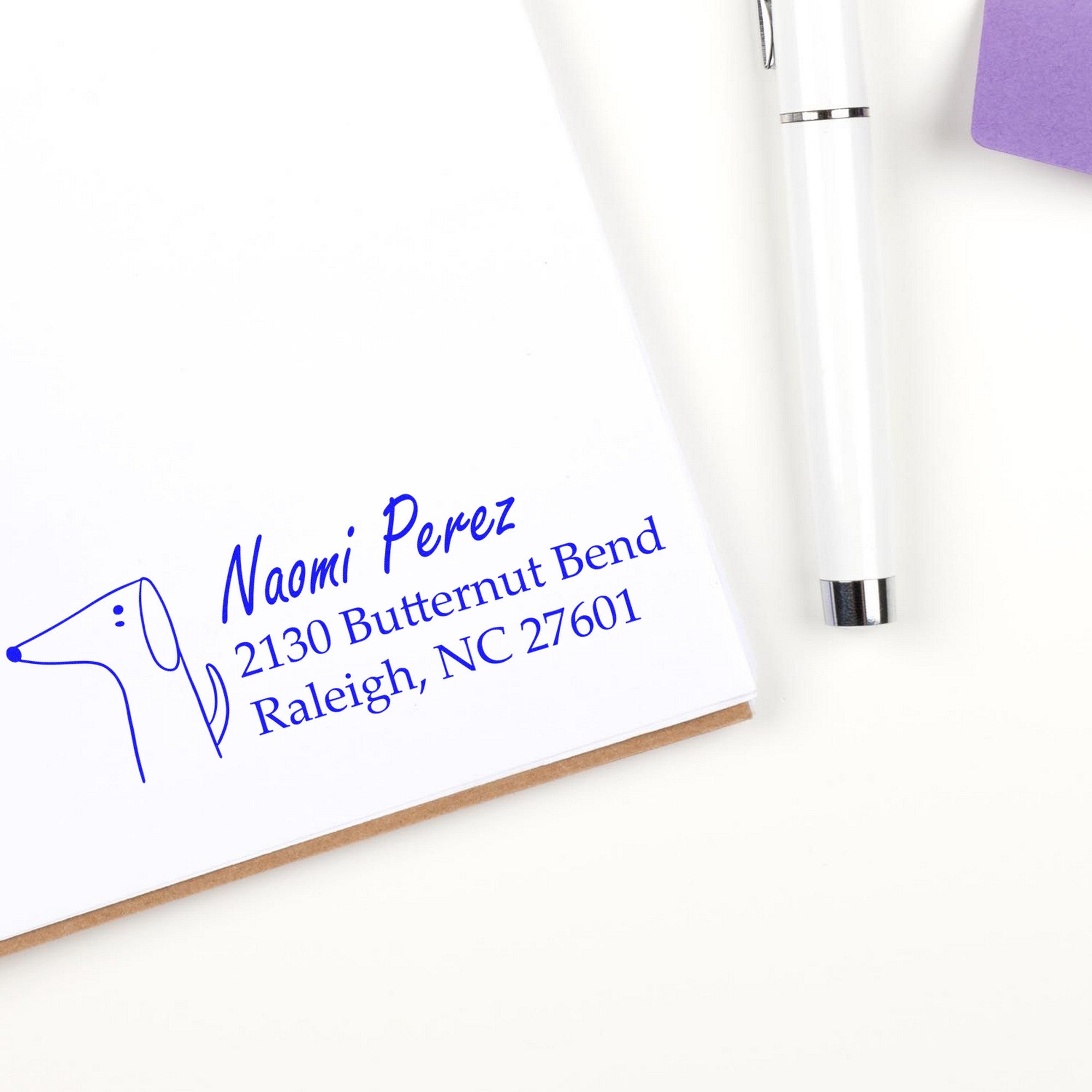 Delightful Dog Personalized Address Label Self-Inking Stamp