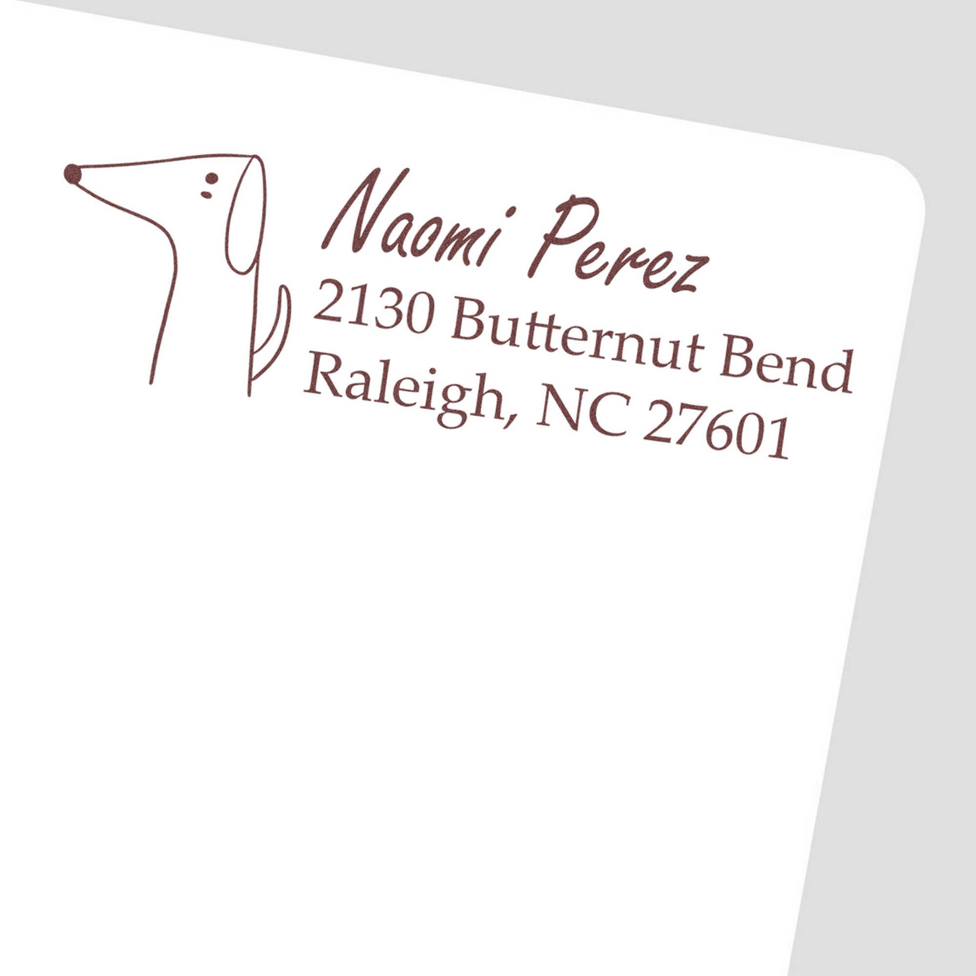 Delightful Dog Personalized Address Label Self-Inking Stamp