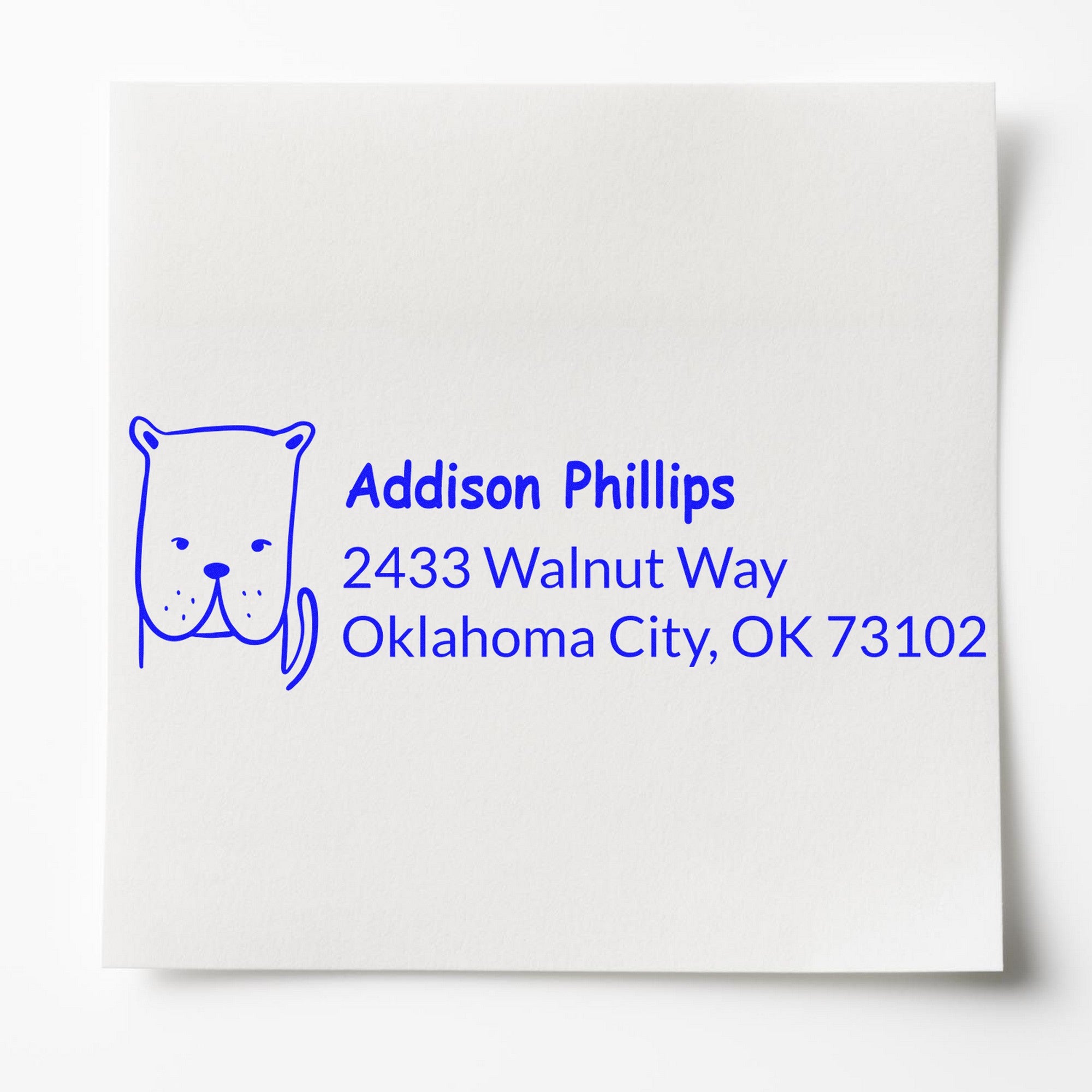 Daring Dog Custom Name and Address Self-Inking Stamp