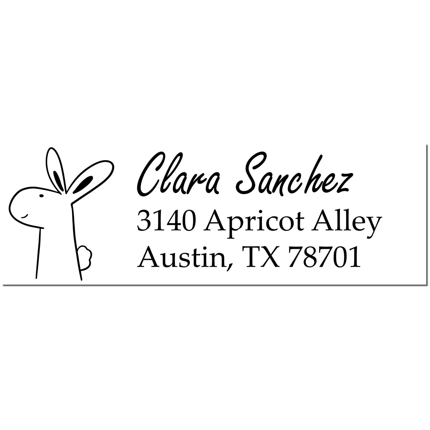 Hopping Bunny Custom New Address Self-Inking Stamp