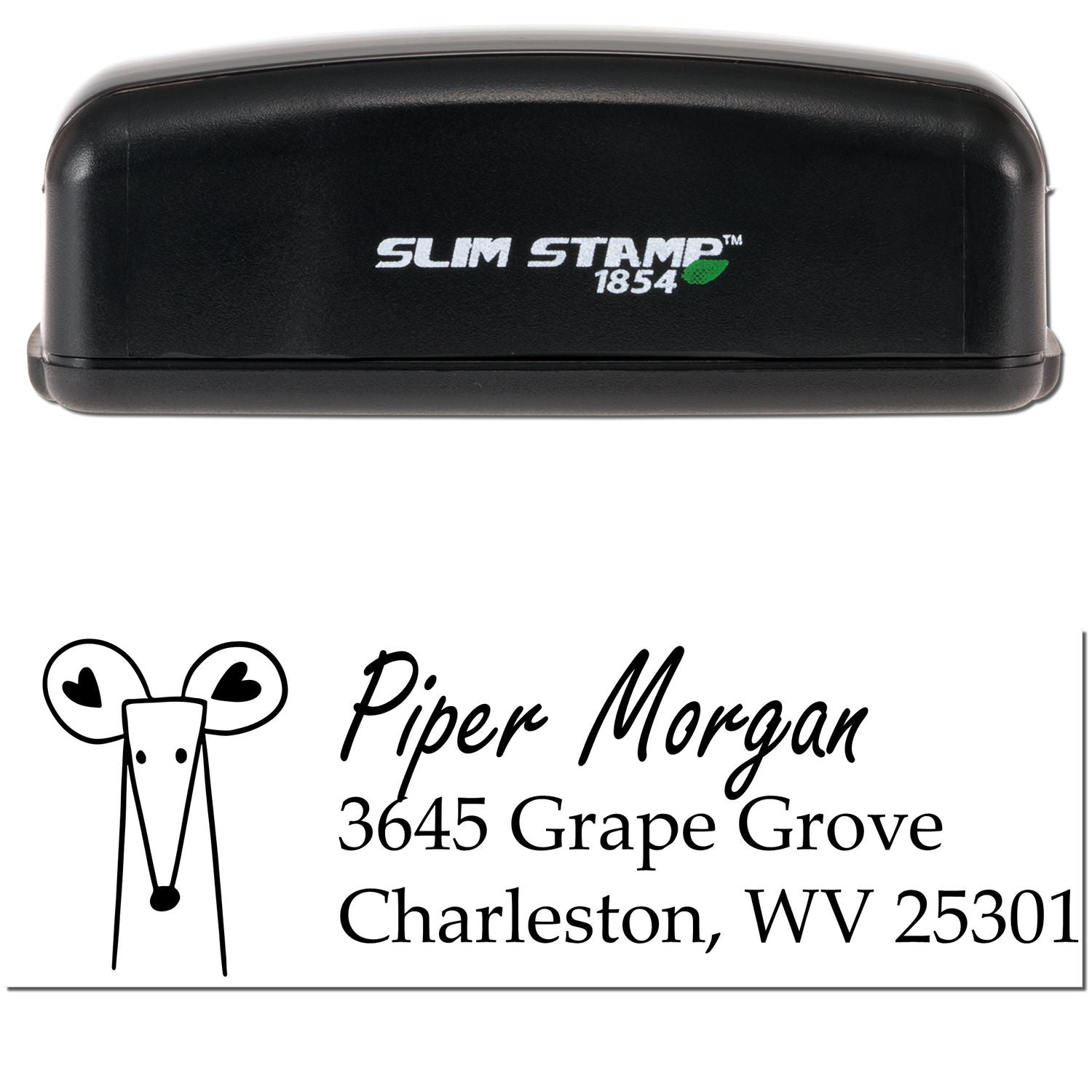 Slim Pre-Inked Mighty Mouse Customize Mail Address Stamp