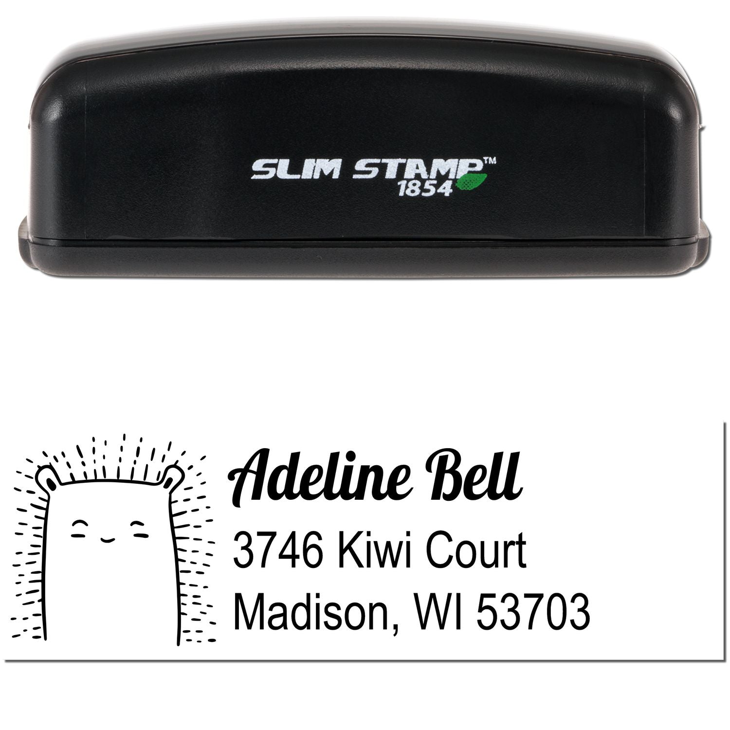 Slim Pre-Inked Bouncy Bear Customize New Address Stamp