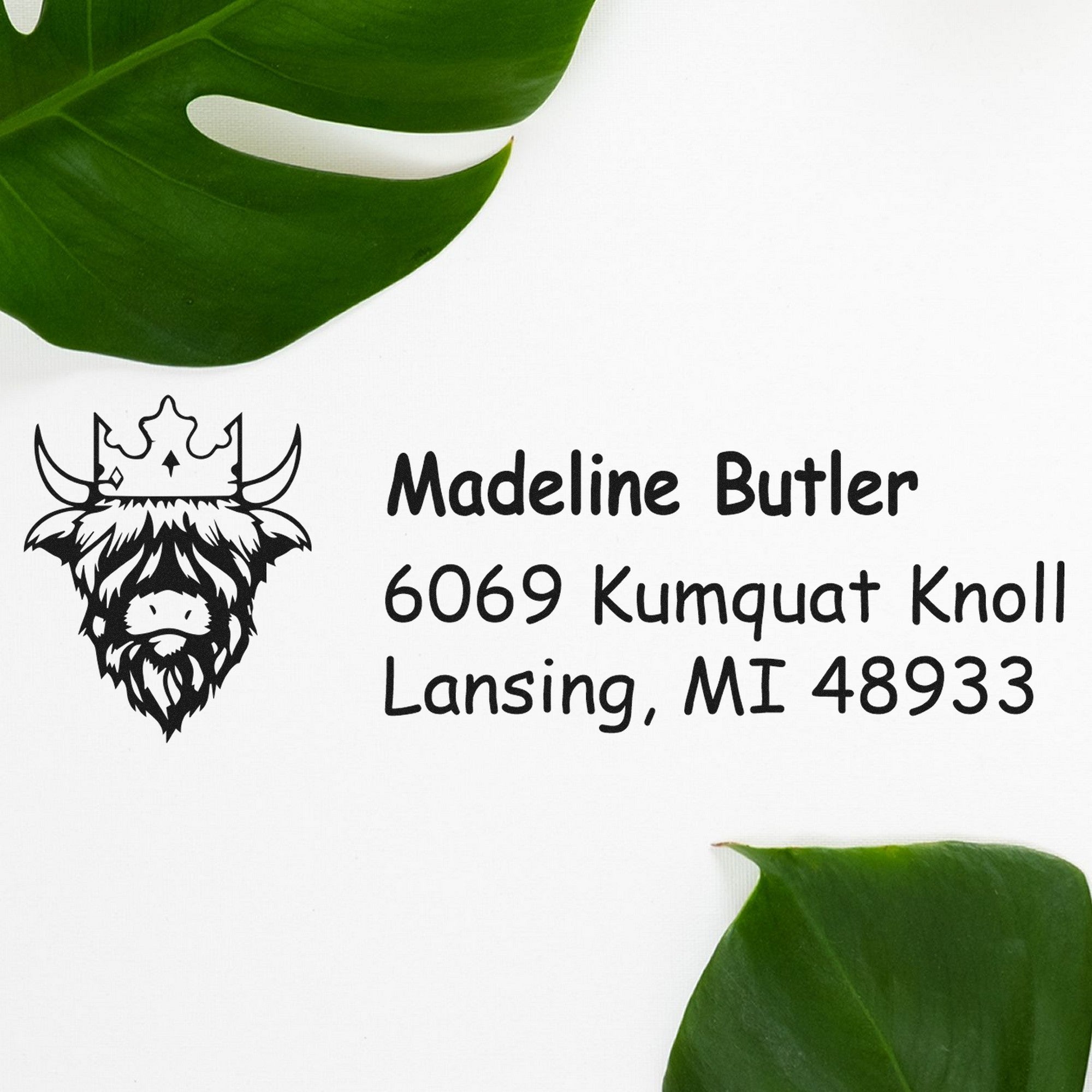 Loyal Cow Custom Mail Address Rubber Stamp