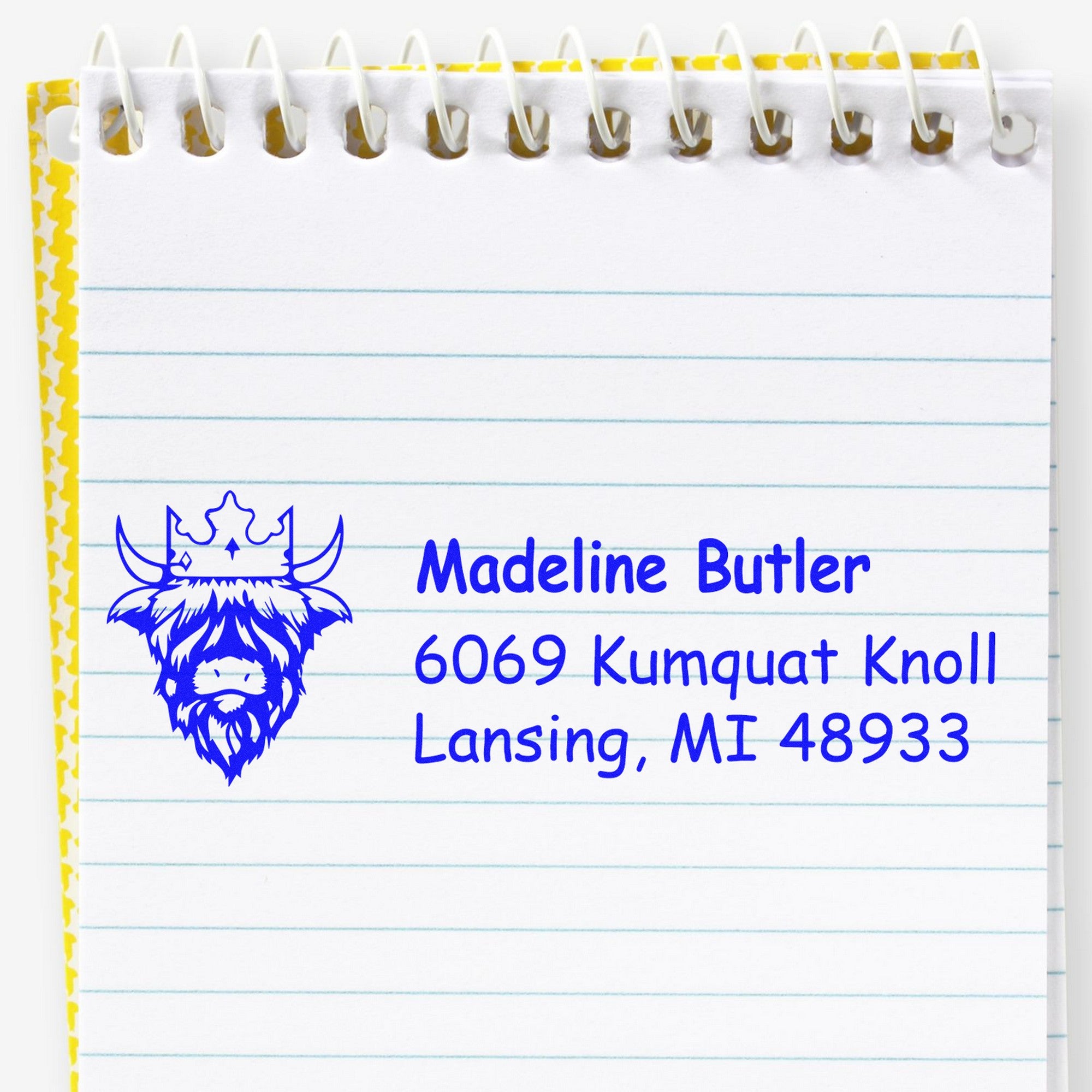 Self-Inking Loyal Cow Customize Mailing Address Stamp