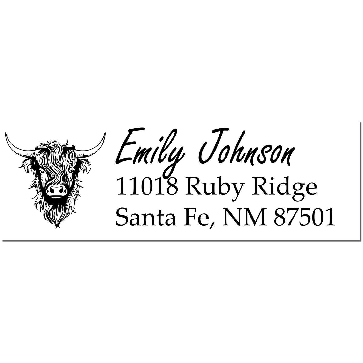 Slim Pre-Inked Holy Cow Customizable Name and Address Stamp