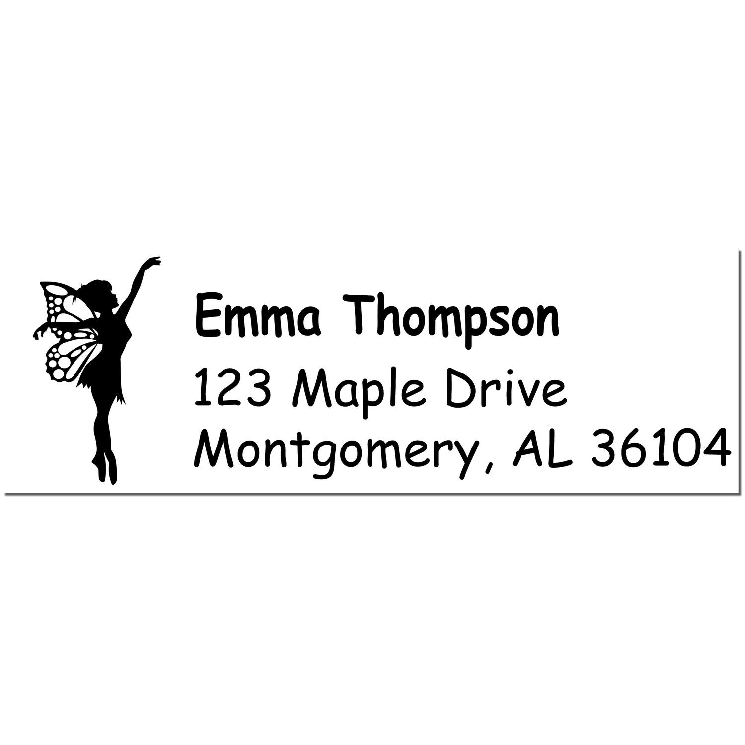 PSI Whimsical Thistle Magical Fairy Custom Home Address For Envelopes Pre-Inked Stamp