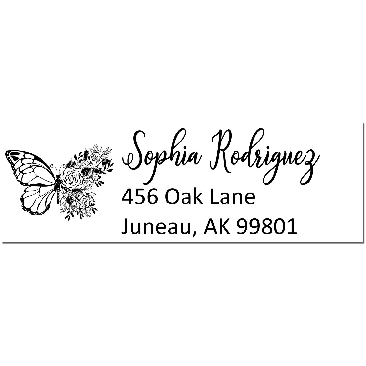 Swift Breezewing Fairy Customizable New Address Rubber Stamp