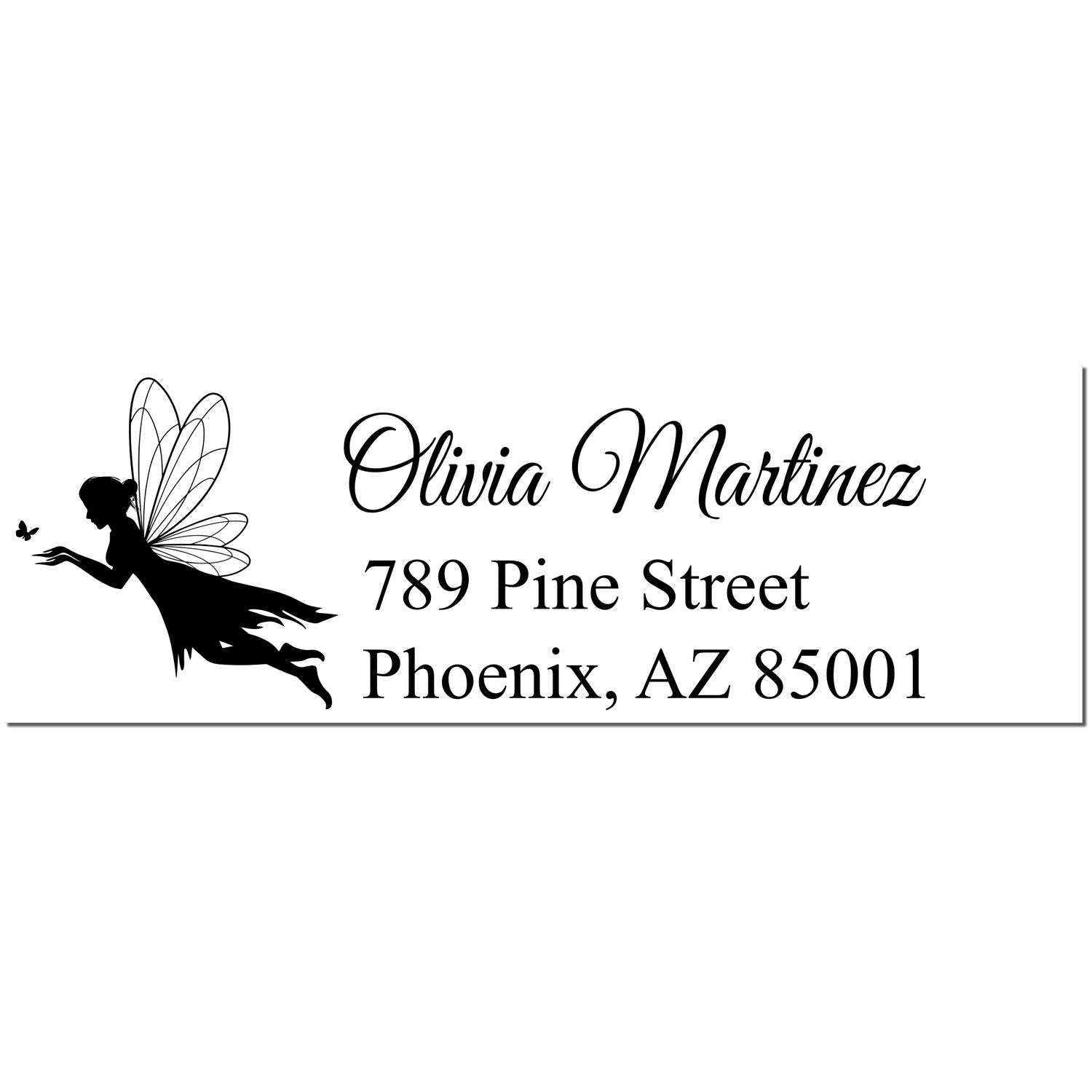 Self-Inking Gentle Petalwhisper Mythical Fairy Personalized Address Label Stamp