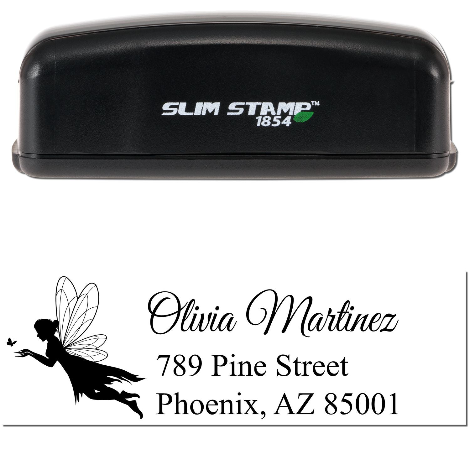 Slim Pre-Inked Gentle Petalwhisper Fairy Handmade Return Address Stamp