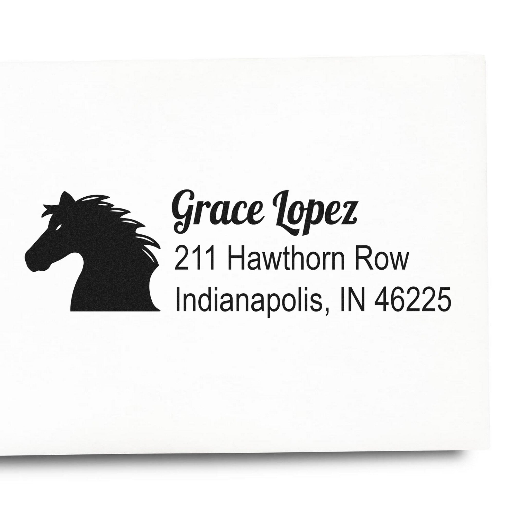 Self-Inking Swift Thunder Equestrian Custom Home Address For Envelopes Stamp