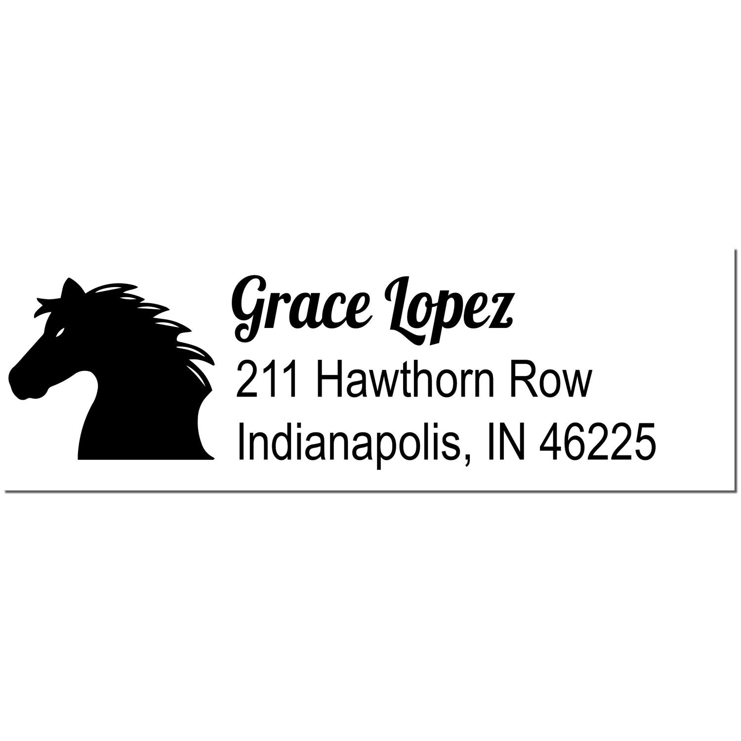 Swift Thunder Horse Customize Return Address Rubber Stamp