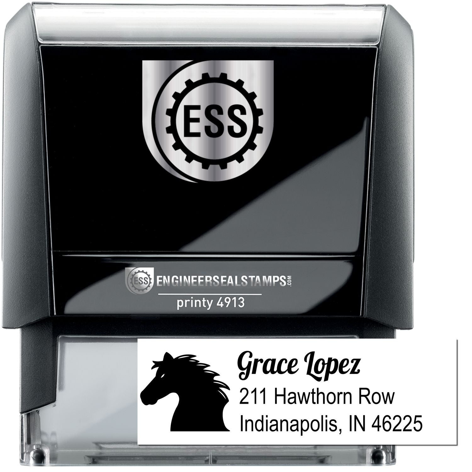 Self-Inking Swift Thunder Equestrian Custom Home Address For Envelopes Stamp