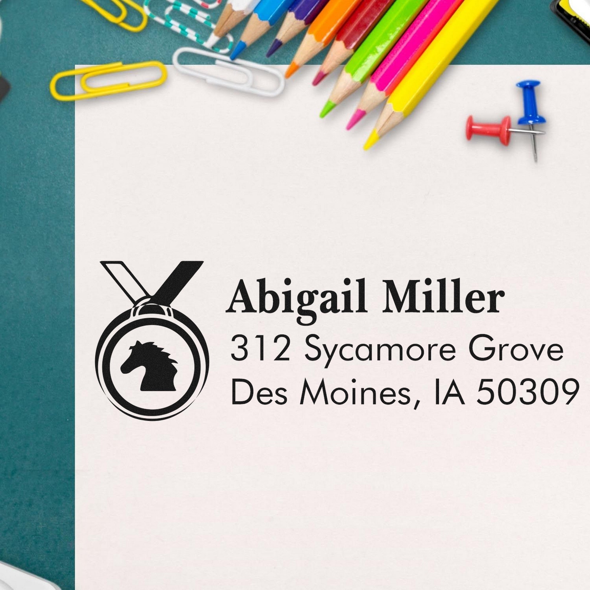 Best In Show Horse Customize Name and Address Rubber Stamp