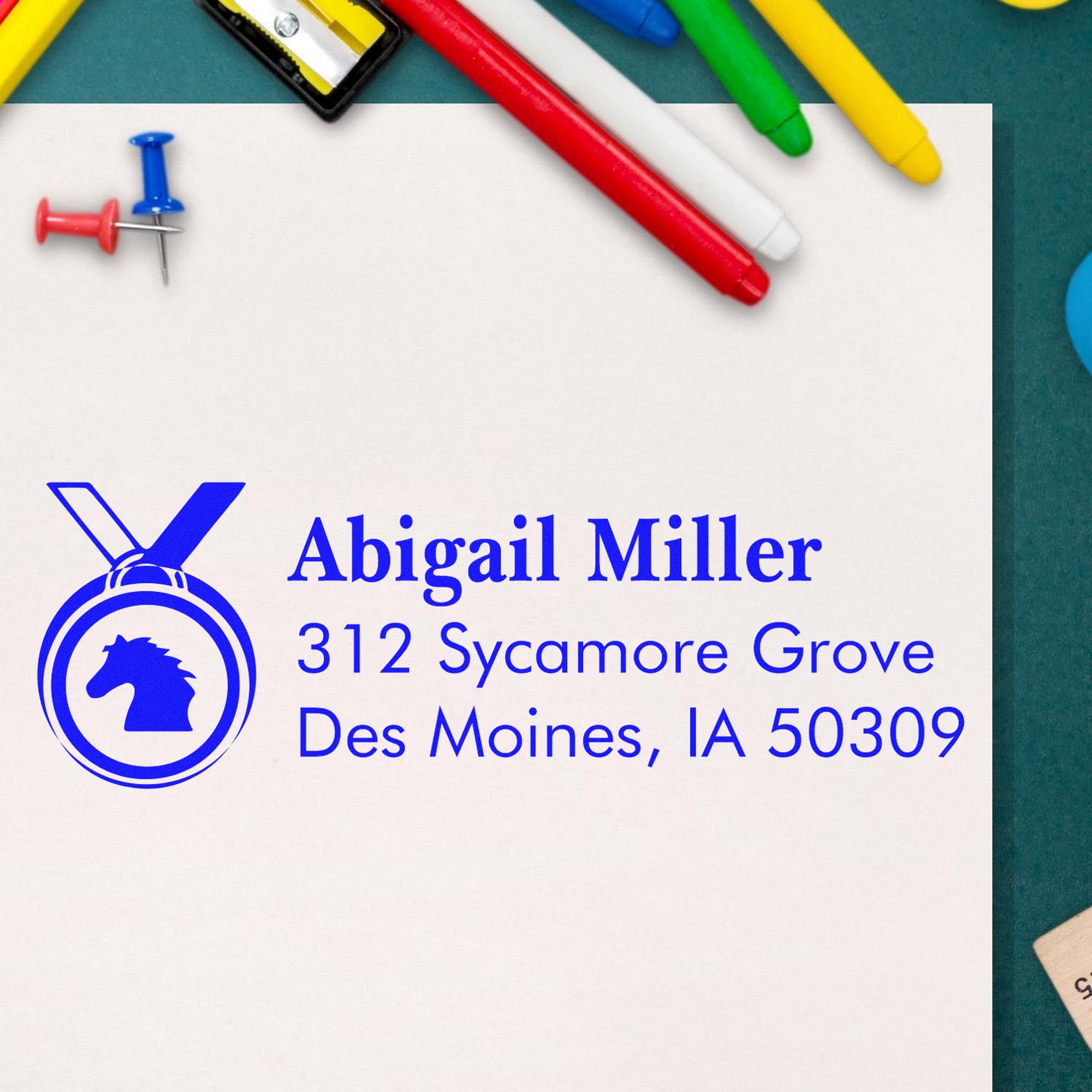 Self-Inking Best In Show Equestrian Custom Address Label Stamp