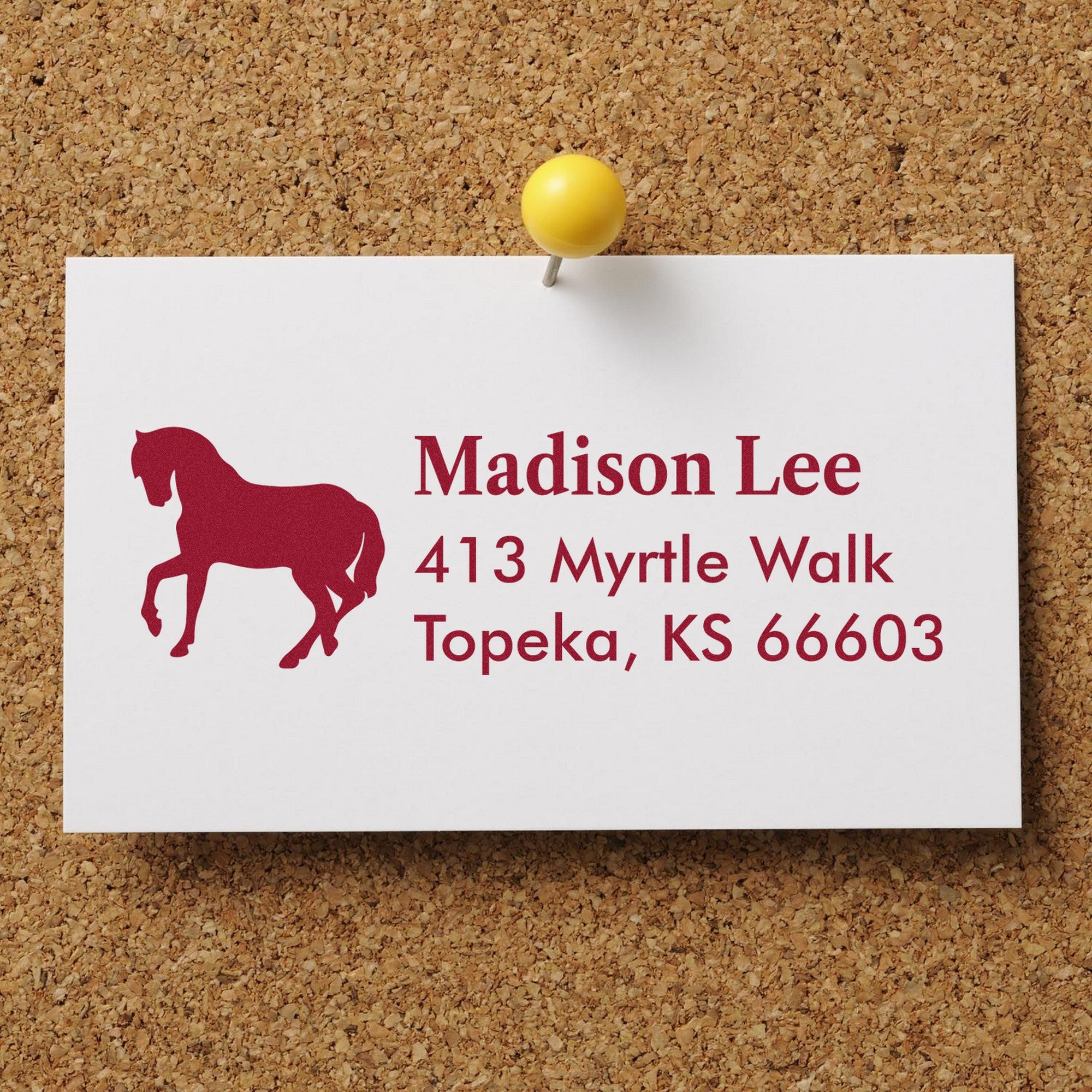 Self-Inking Noble Spirit Equestrian Customized Address Stamp