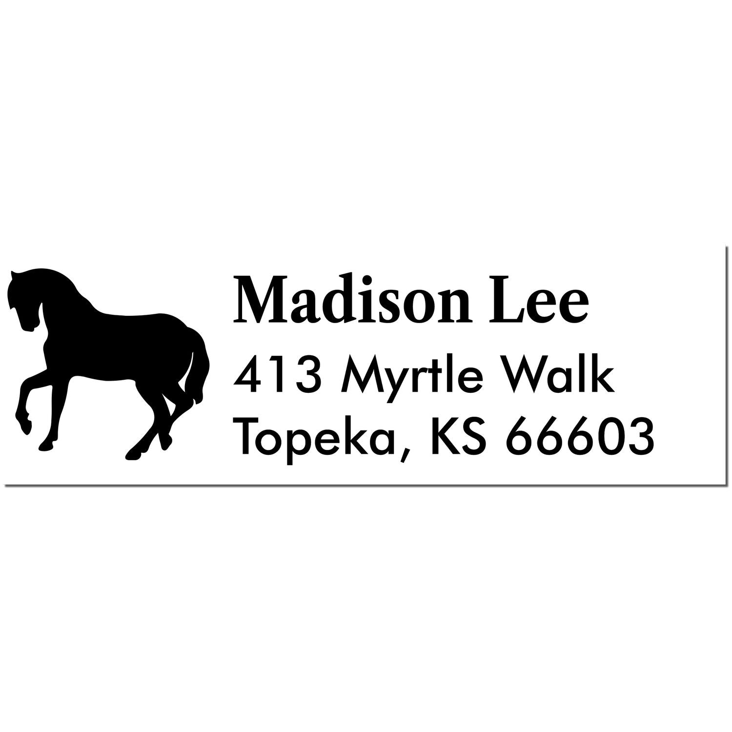 Self-Inking Noble Spirit Equestrian Customized Address Stamp