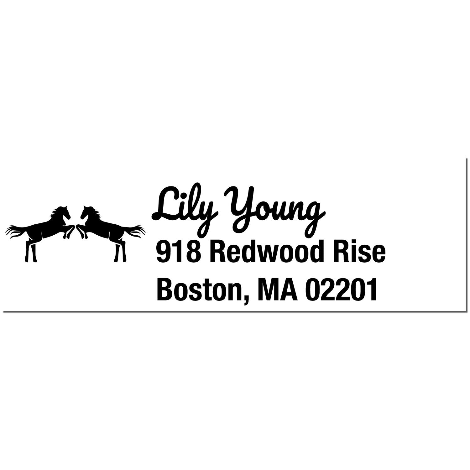 Brave Warriors Horse Customize Mail Address Rubber Stamp