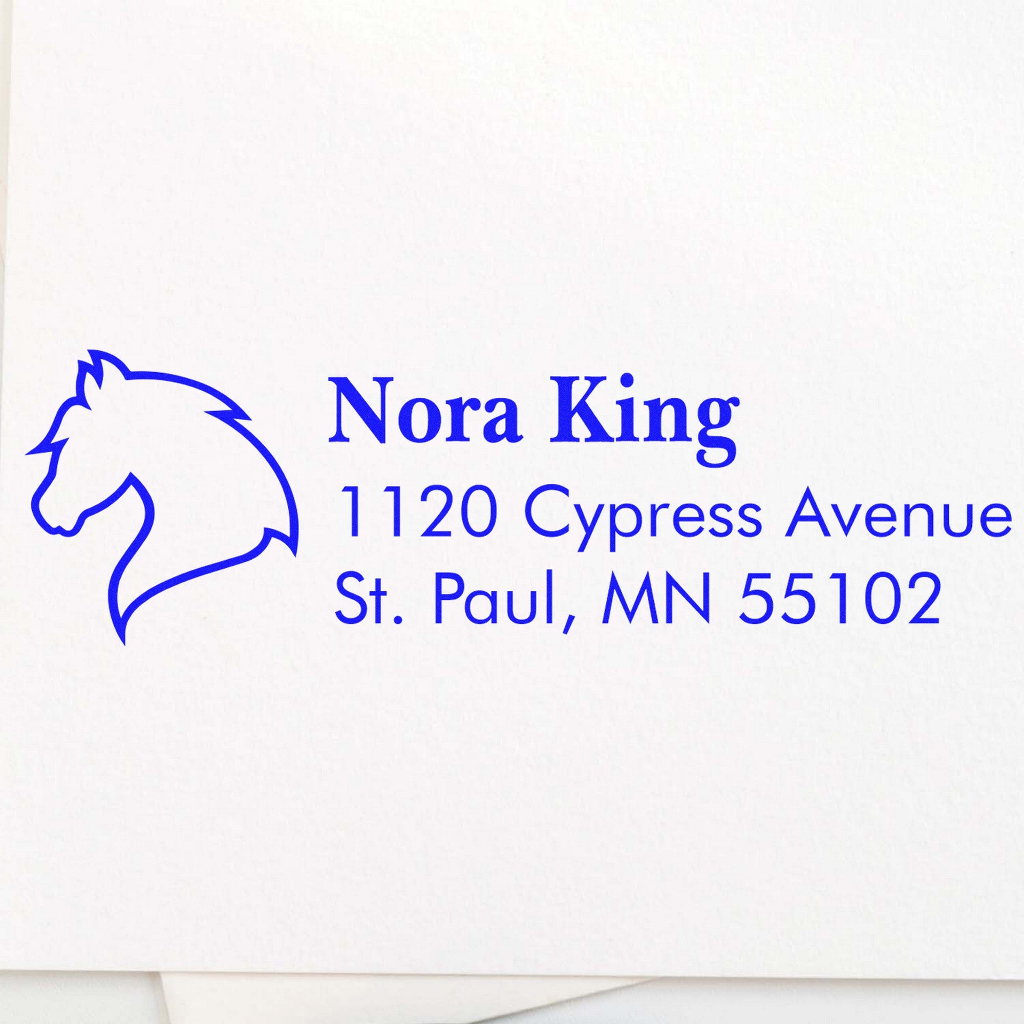 Mystic Shadow Horse Customize Home Address For Envelopes Rubber Stamp