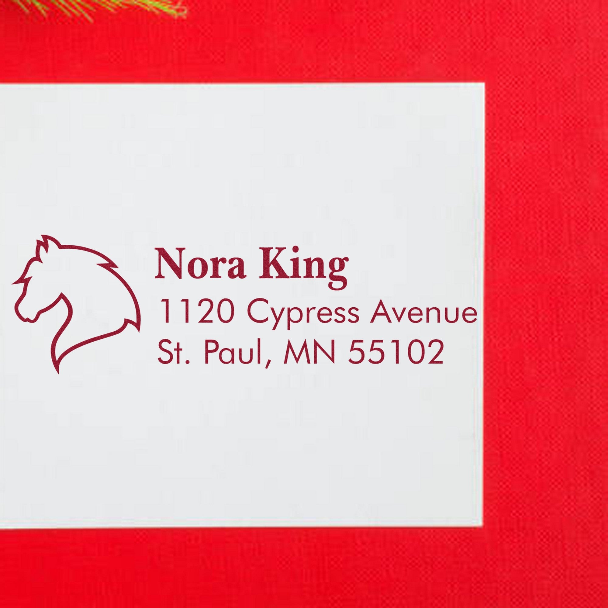 Mystic Shadow Horse Customize Home Address For Envelopes Rubber Stamp