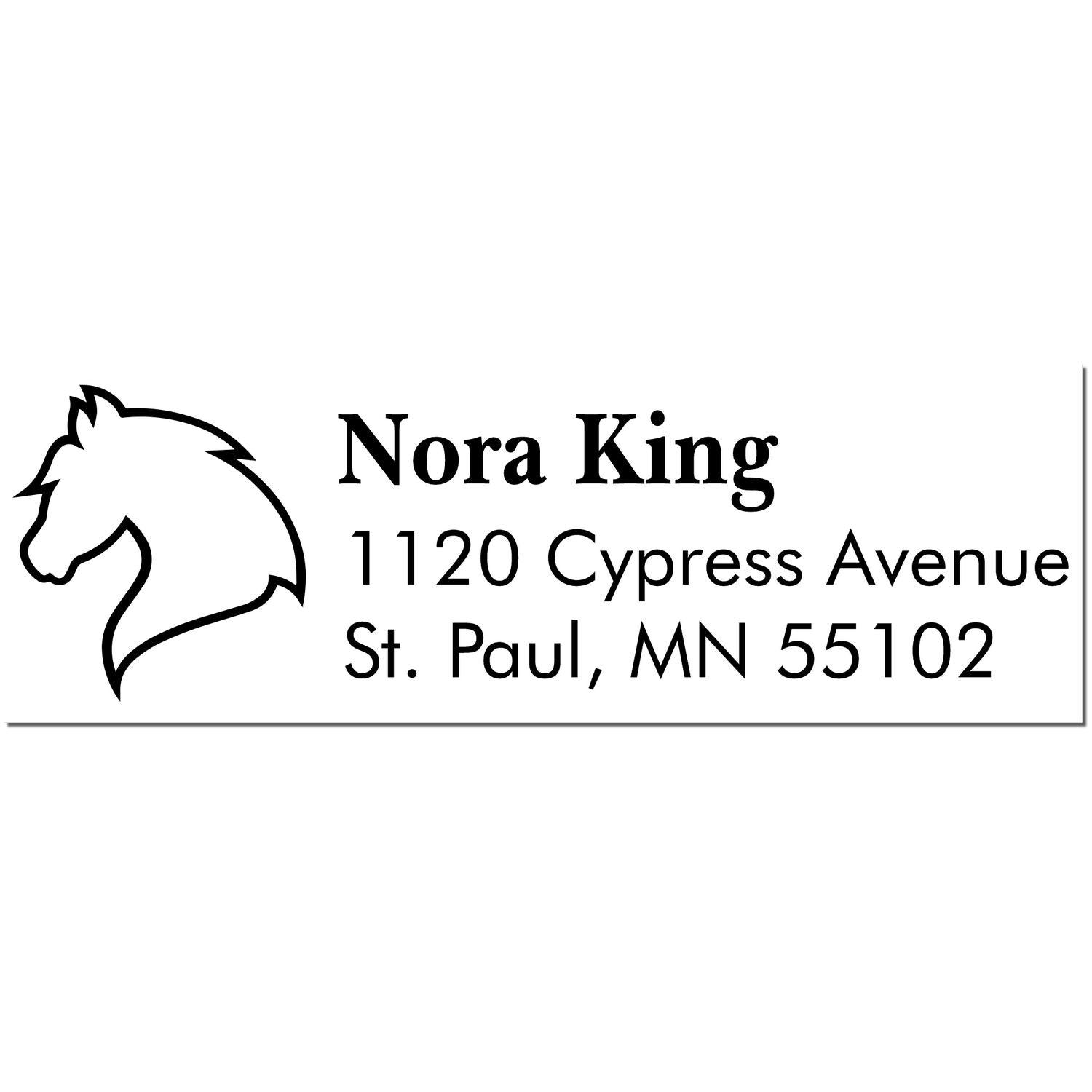 Mystic Shadow Horse Customize Home Address For Envelopes Rubber Stamp