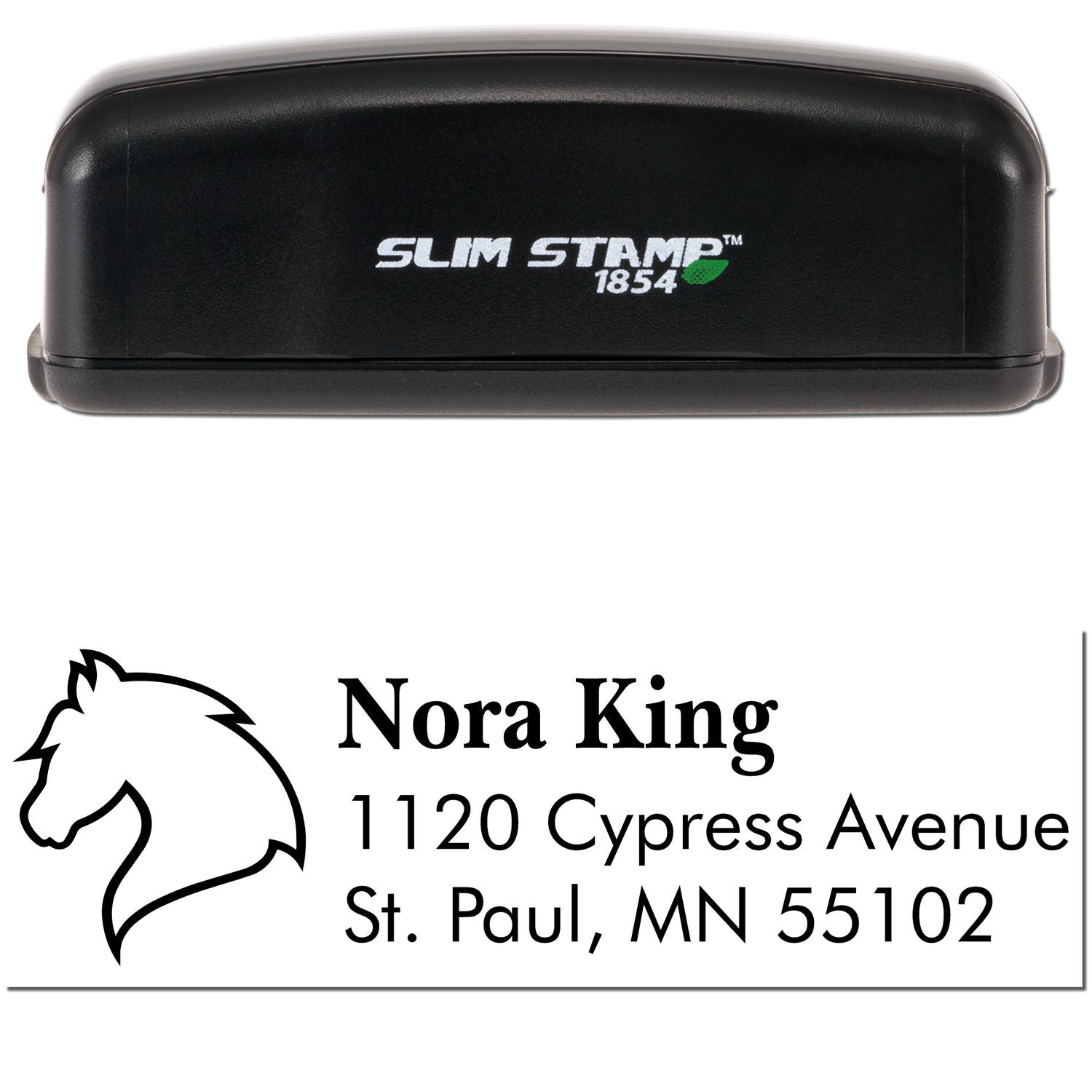 Slim Pre-Inked Mystic Shadow Horse Customize Return Address Stamp